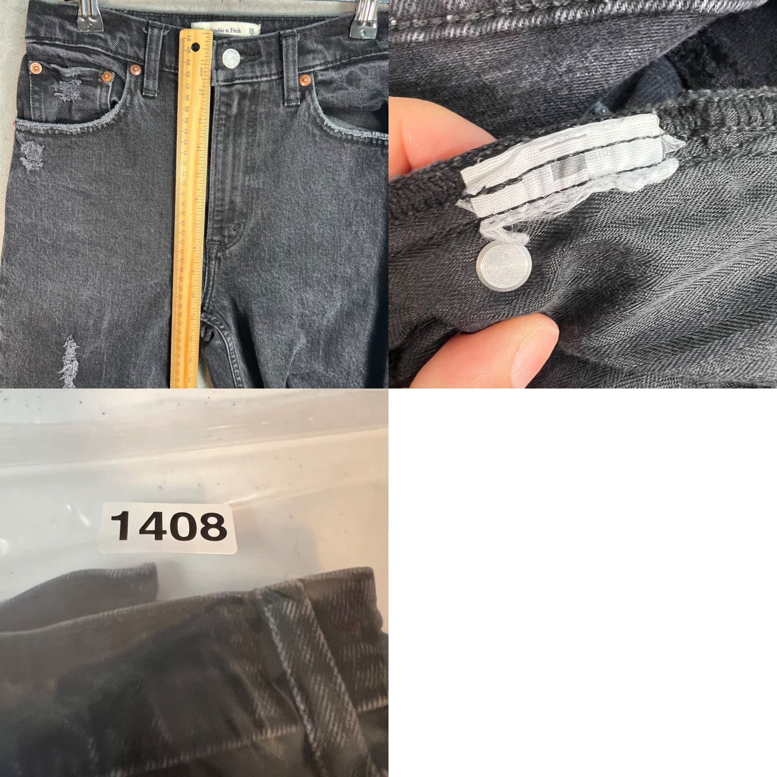 Abercrombie & Fitch VINTAGE Abercrombie & Fitch Jeans Womens 26 High Rise Denim 90s Straight Black Size 26 Womens Jeans 90s Denim Straight Black Womens Size 26" / US 2 / IT 38 - 8 Thumbnail