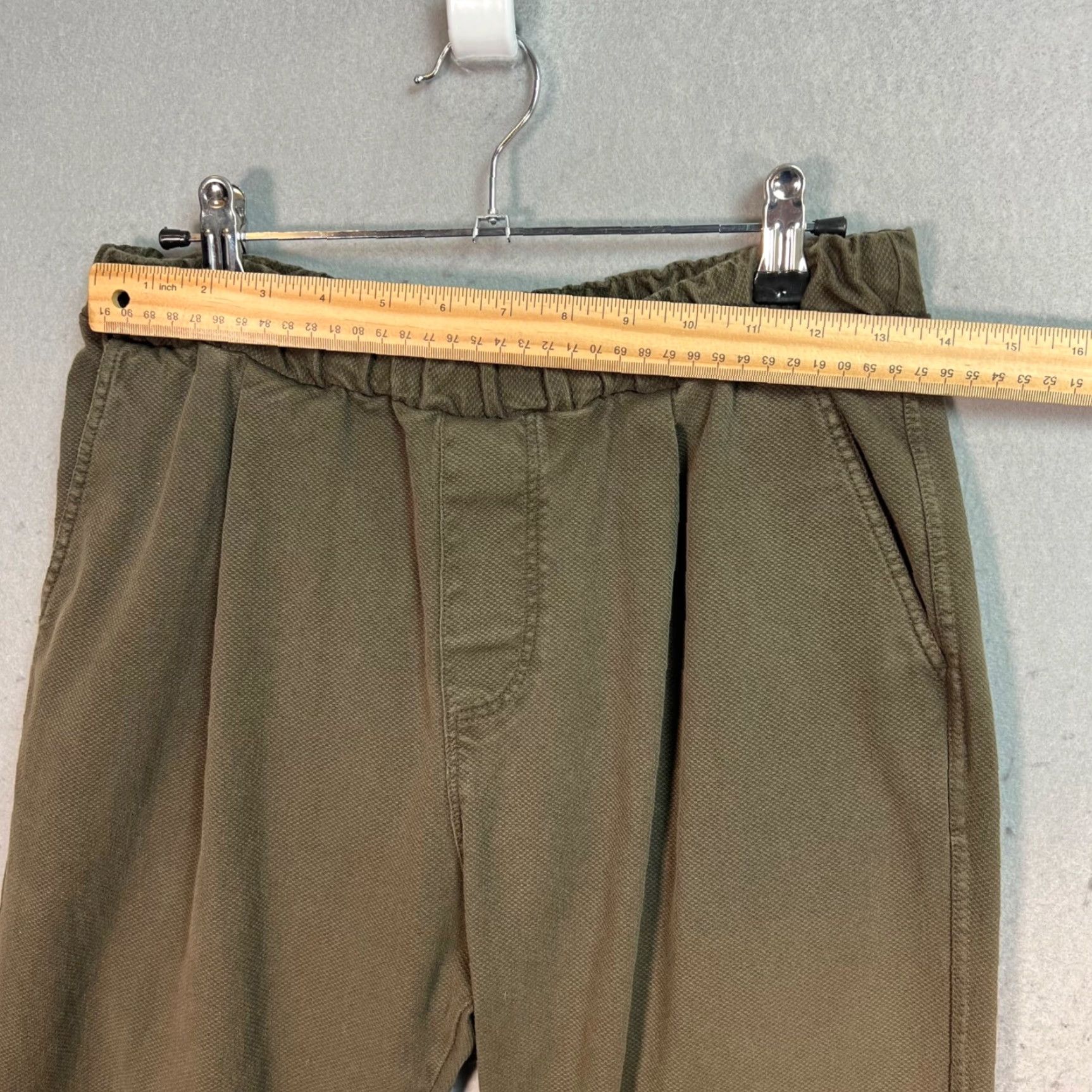 Olive VINTAGE The Kingless Olive Green Jogger Pants Women's Small Cotton Tapered Casual Pants Size 28" / US 6 / IT 42 - 6 Thumbnail