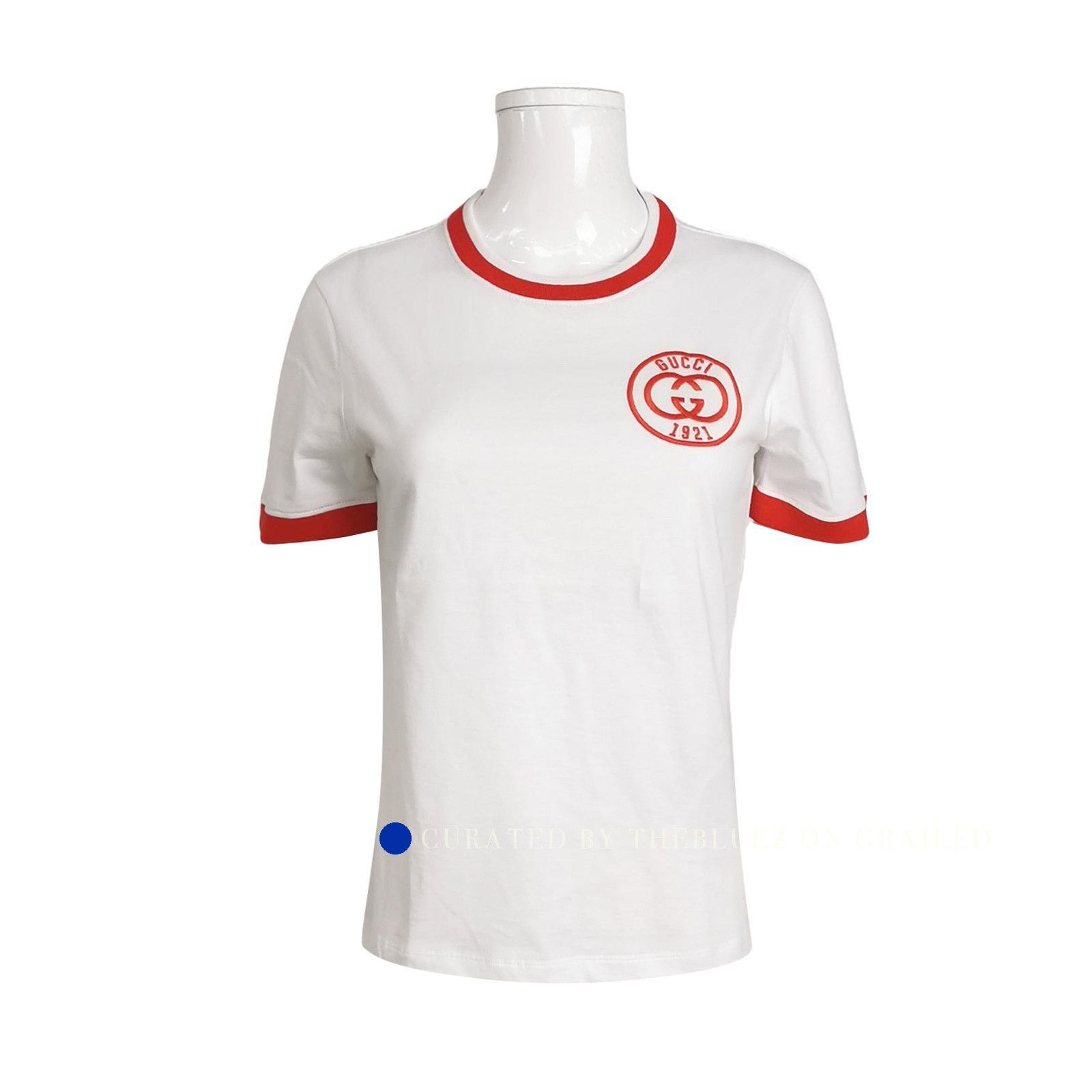 Gucci Interlocking G Ringer T-Shirt in White Size US S / EU 44-46 / 1 - 1 Thumbnail