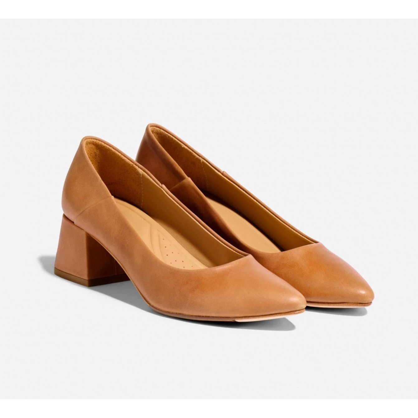 Nisolo NWT NISOLO Fiorela Mid Heel Leather Pumps Caramel Tan Sz 8.5 Size US 8.5 / IT 38.5 - 1 Thumbnail