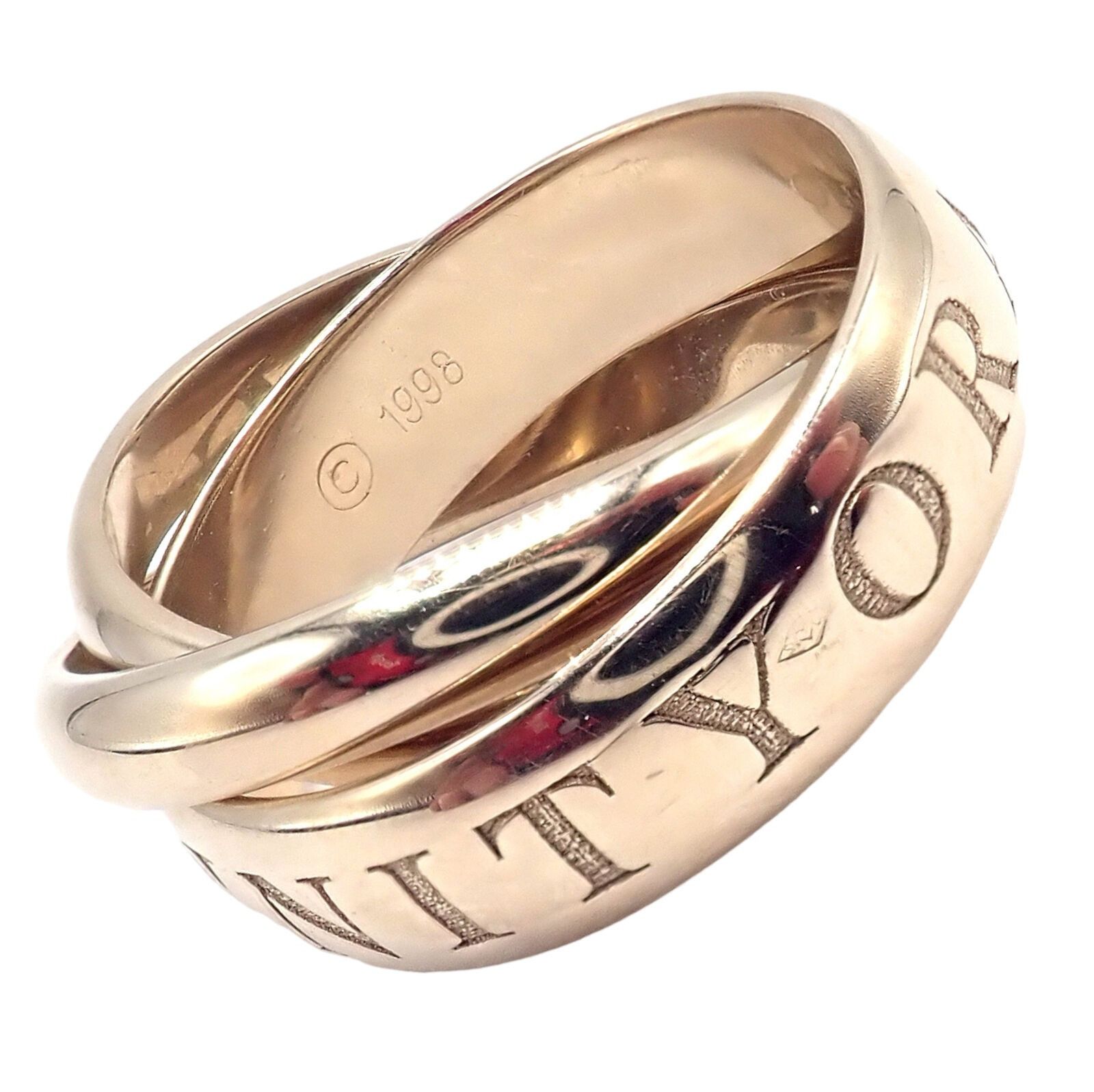 image of Cartier Or Amour Et Trinity 18K White Gold Wide Band Ring, Women's