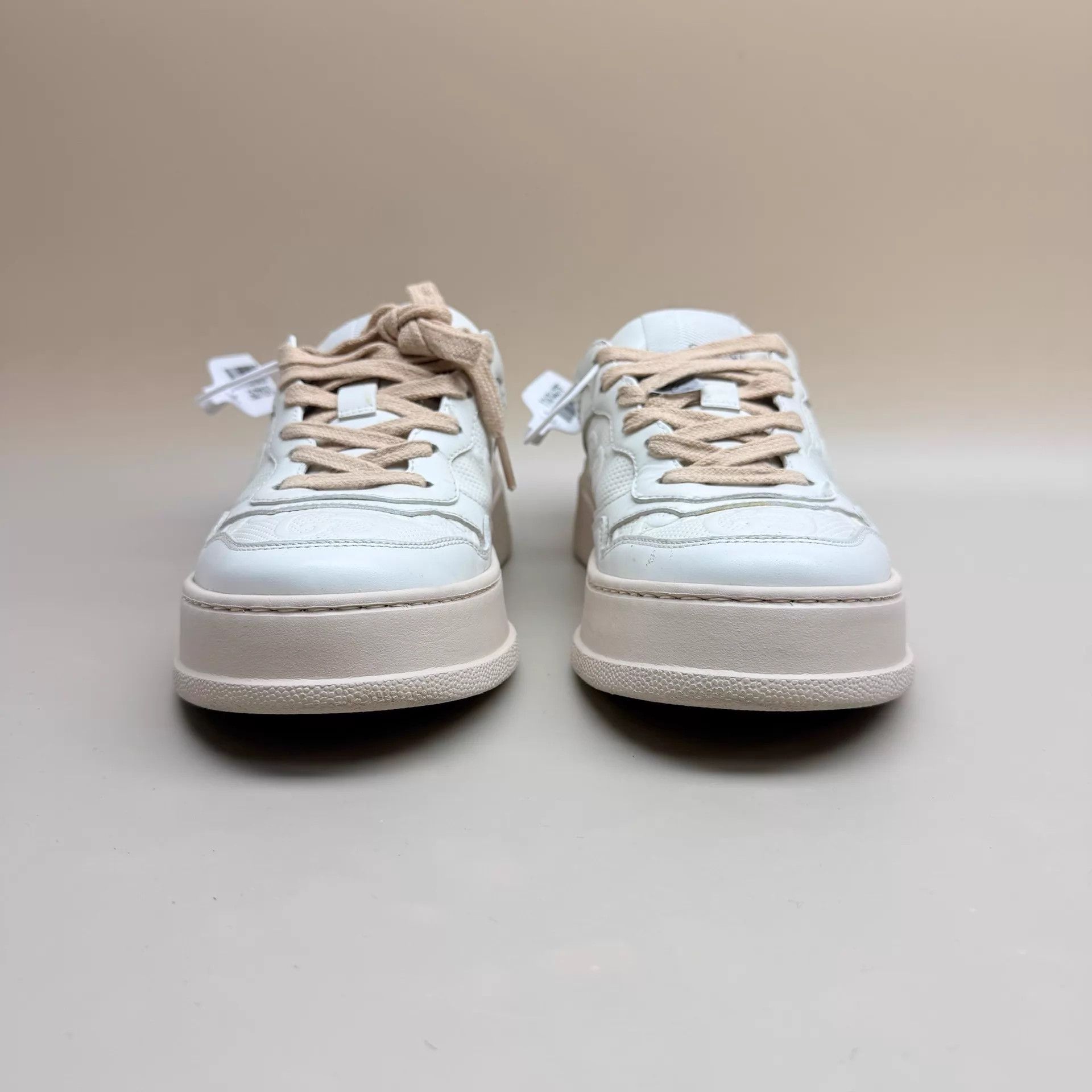 Gucci GUCCI White Pink Double G Creme Women's 35 99 New Size US 4.5 / IT 34.5 - 2 Thumbnail