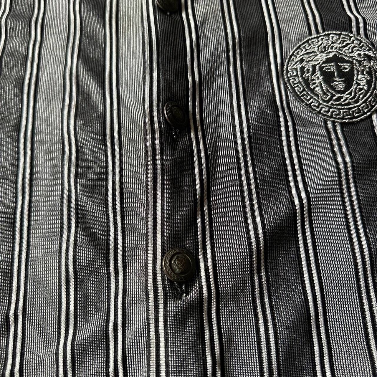 Versace × Vintage RARE GIANNI VERSACE SHIRT STRIPED FLANNEL MEDUZA Jellyfish Size US L / EU 52-54 / 3 - 9 Thumbnail