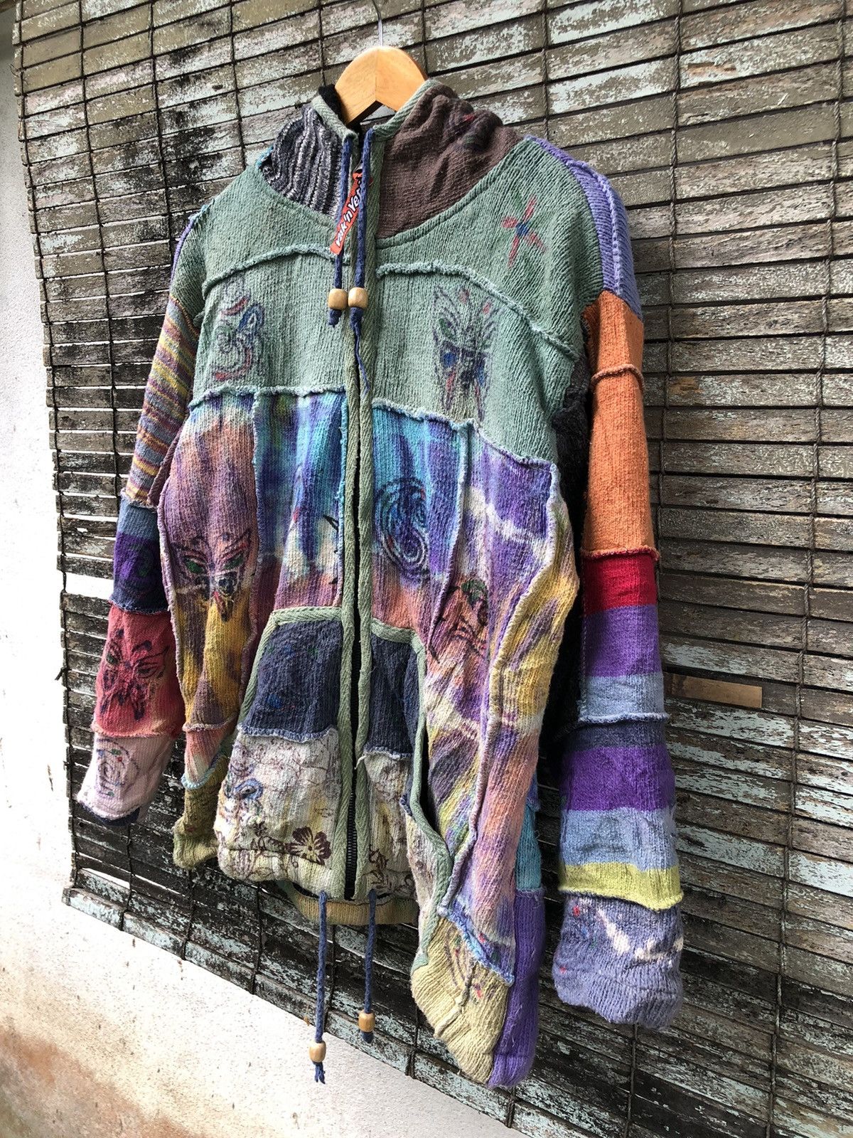Vintage Vintage Handmade Patchwork Yak’n Yeti Nepal Zipper Hoodies Size US L / EU 52-54 / 3 - 8 Thumbnail