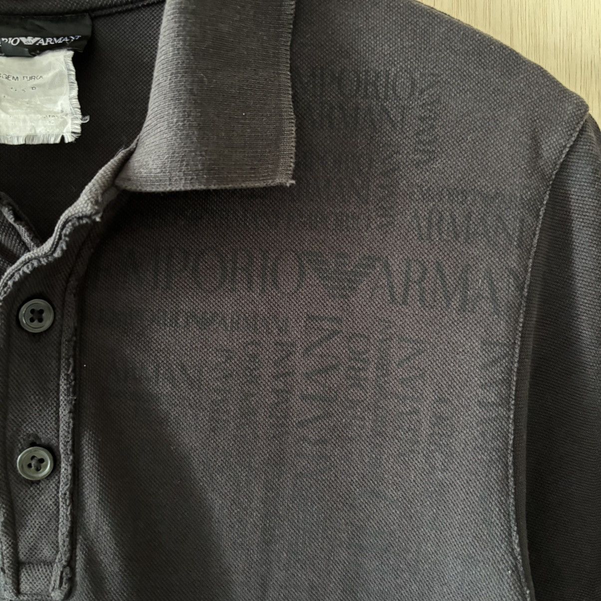 Emporio Armani Vintage Emporio Armani Printed Logo Polo Shirts Size US S / EU 44-46 / 1 - 3 Thumbnail