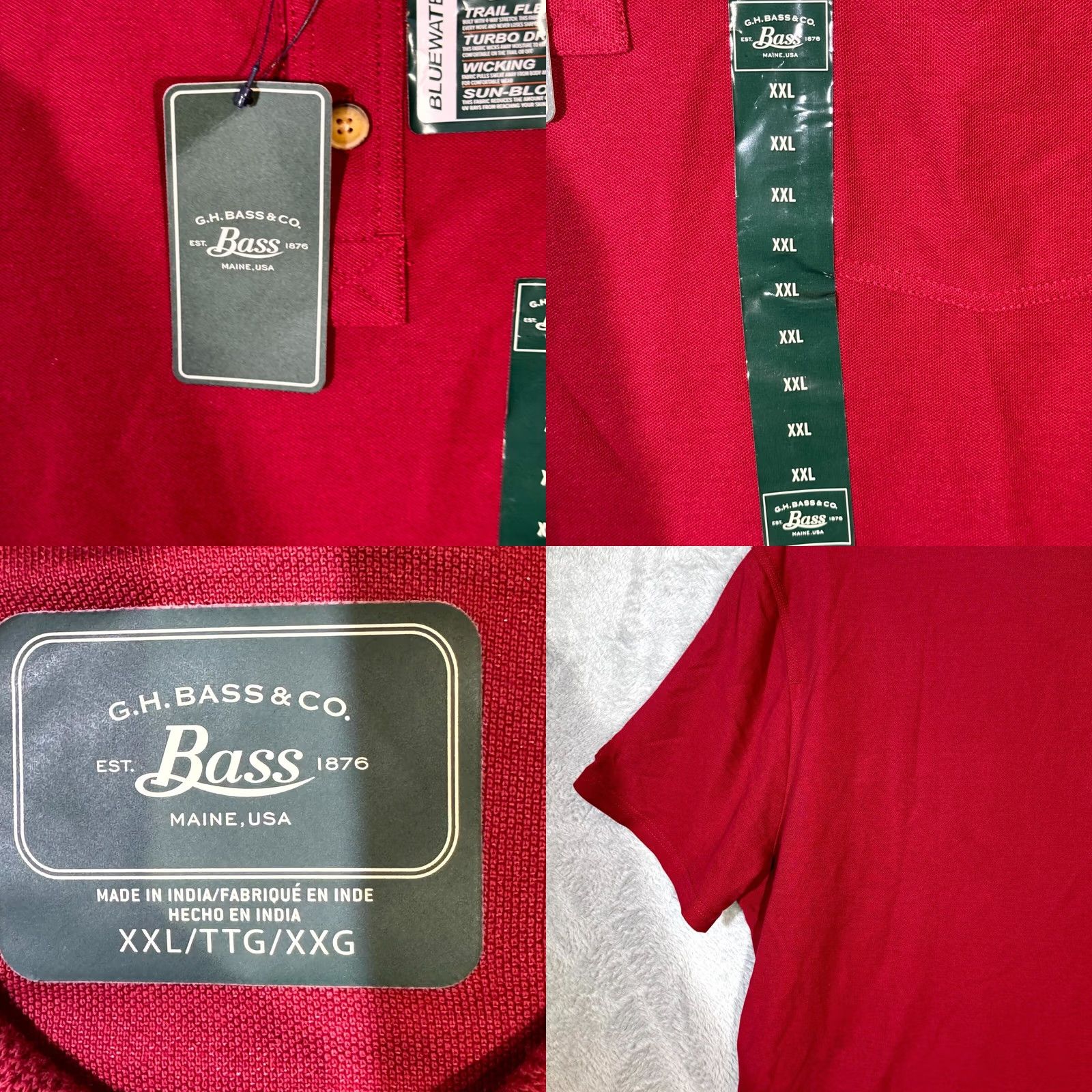 Vintage VINTAGE G.H. Bass & Co. Men’s Polo Shirt 2XL Red Cotton Short Sleeve Golf Polo Shirt Size US XXL / EU 58 / 5 - 8 Thumbnail
