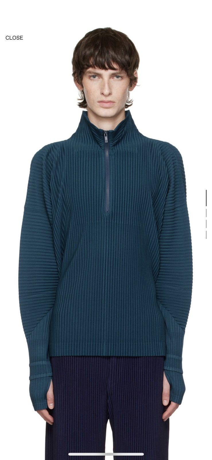 Homme Plisse Issey Miyake HOMME PLISSÉ ISSEY MIYAKE Blue Sweater Size US M / EU 48-50 / 2 - 1 Thumbnail