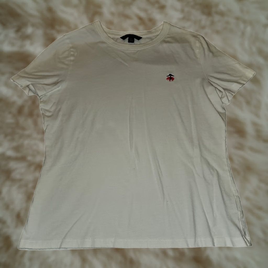 Brooks Brothers Brooks Brothers T Shirt Womens Large White Short Sleeve Embroidered Logo Crew Neck Casual All Seasons 100% Cotton Junior Fit Size L / US 10 / IT 46 - 1 Thumbnail