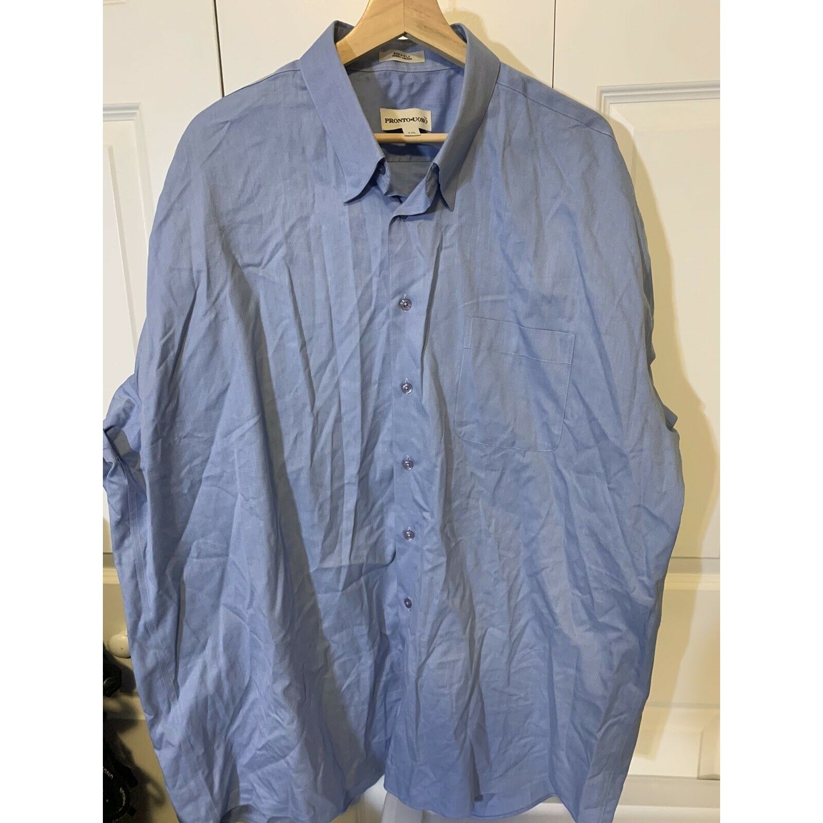 Pronto Uomo Pronto Uomo Couture Men’s Sz XXL Light Blue Cotton Button Do Size US XXL / EU 58 / 5 - 3 Thumbnail