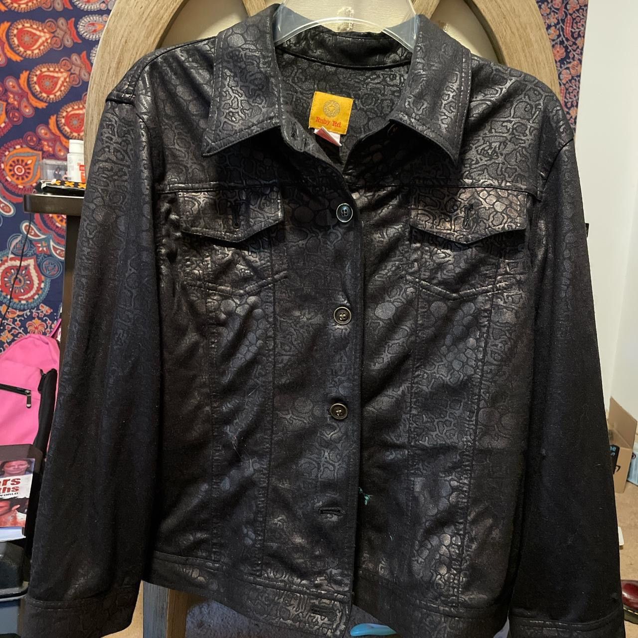 Other Ruby Rd. Faux Leather Jacket Size XL / US 12-14 / IT 48-50 - 1 Preview