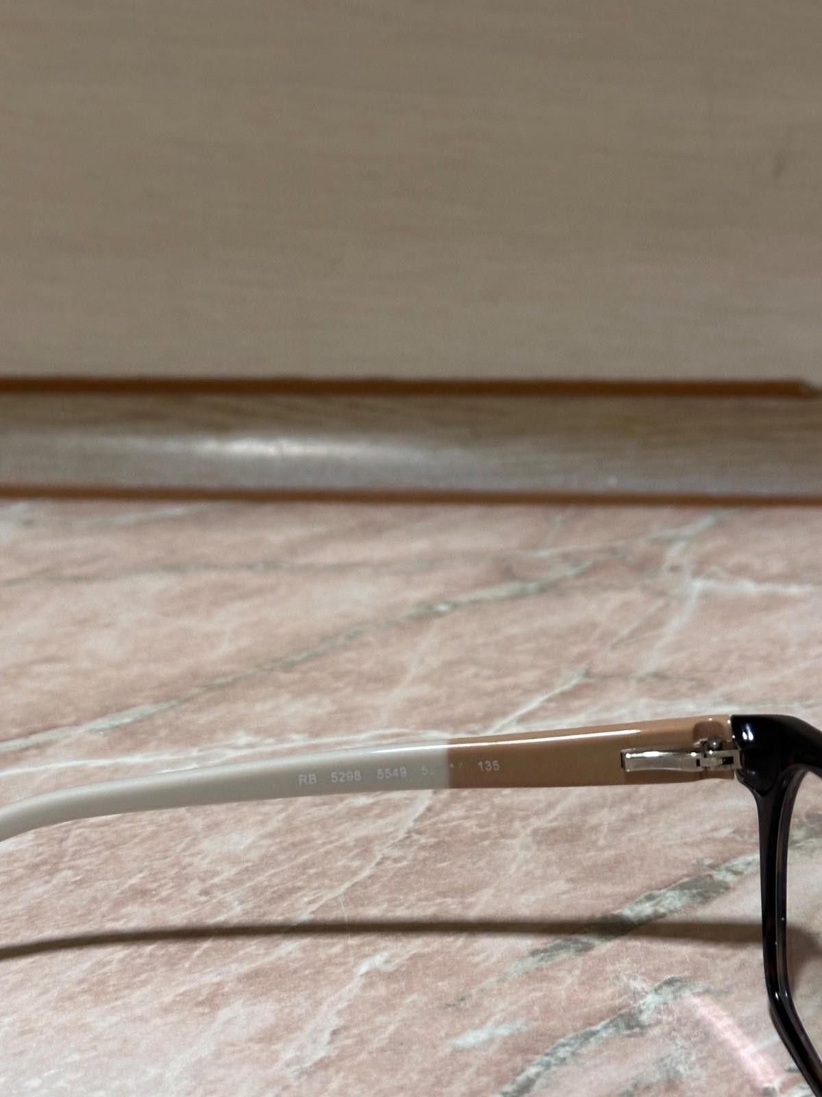 RayBan RayBan RB5298 5549 Rectangle Havana Cream Eyeglasses Glasses Size ONE SIZE - 7 Thumbnail