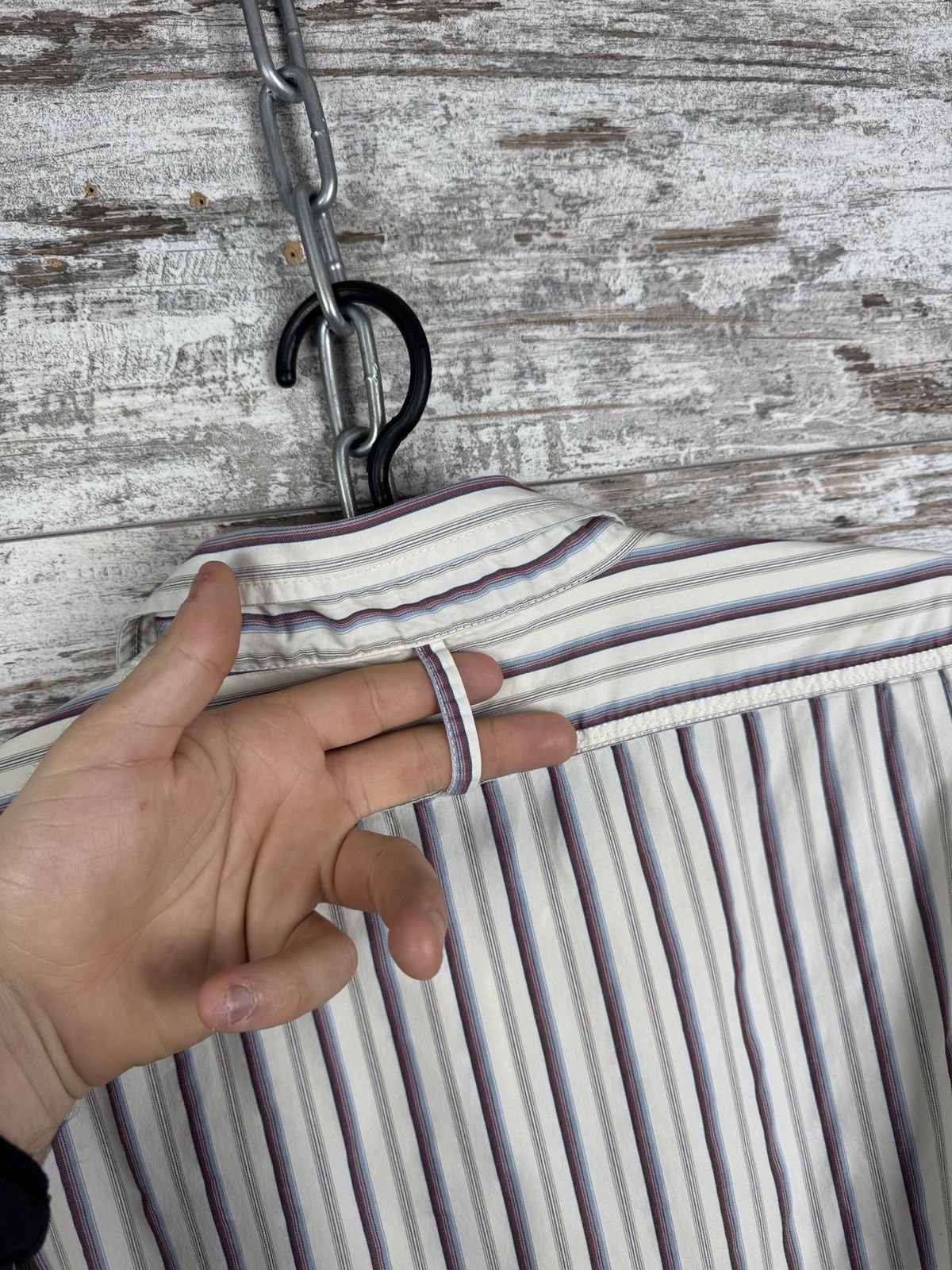 Nigel Cabourn Mens Vintage NIGEL CABOURN UTILITY shirts button up striped Size US XL / EU 56 / 4 - 16 Thumbnail