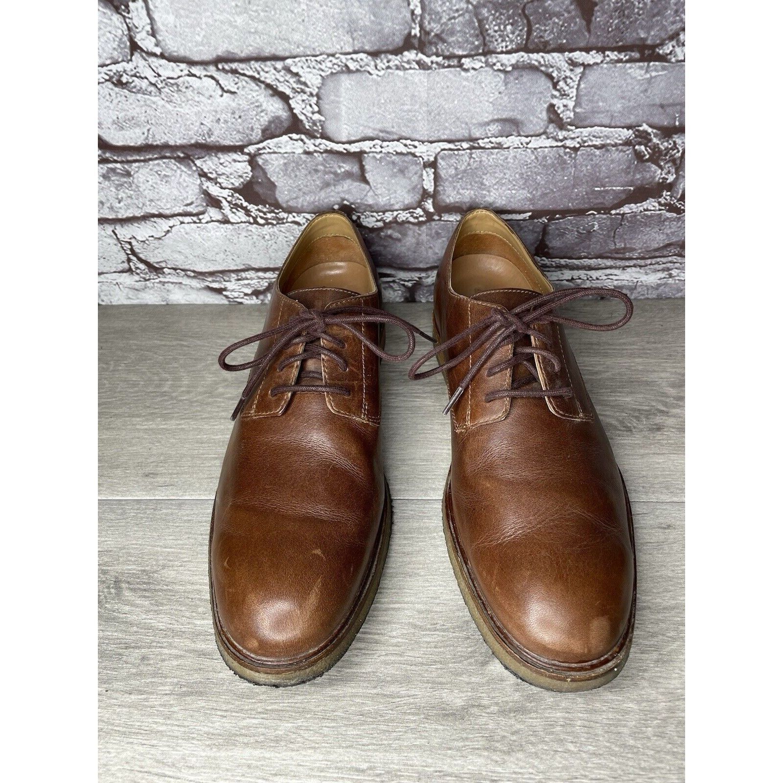 Clarks Clarks Brown Leather Oxfords Lace Up Gum Soles Shoes Men Sz Size US 9.5 / EU 42-43 - 22 Thumbnail