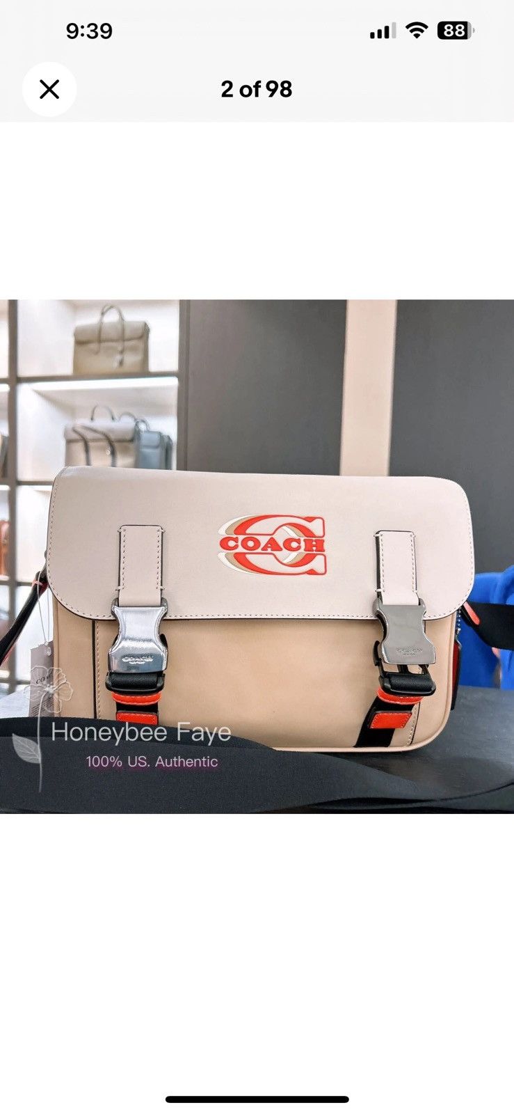 Coach NWT Coach MEN's Track Crossbody In Colorblock CH106 Size ONE SIZE - 1 Thumbnail