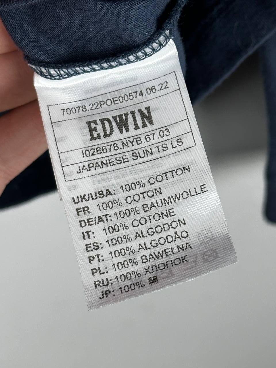 Edwin Edwin Japanese Sun Printed Long Sleeve T Shirt Size US S / EU 44-46 / 1 - 6 Thumbnail