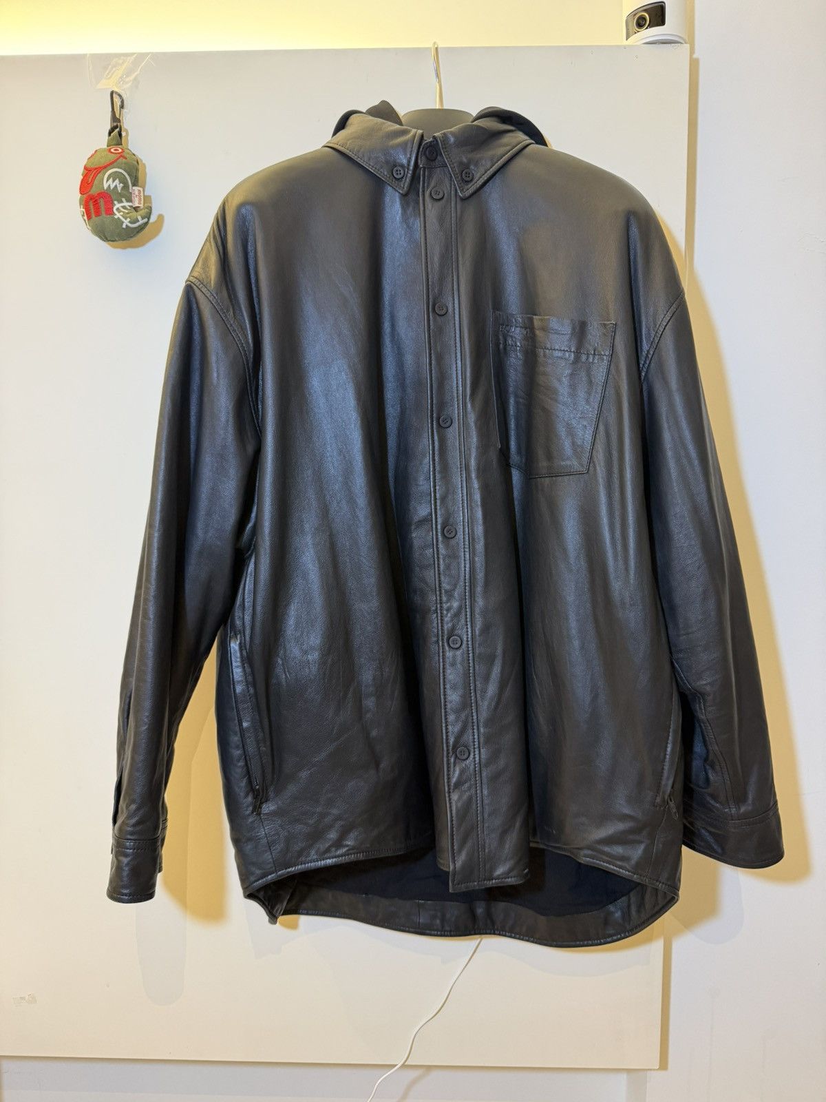 Balenciaga Balenciaga Lambskin Hooded Leather Jacket Size 1 Size US S / EU 44-46 / 1 - 1 Thumbnail