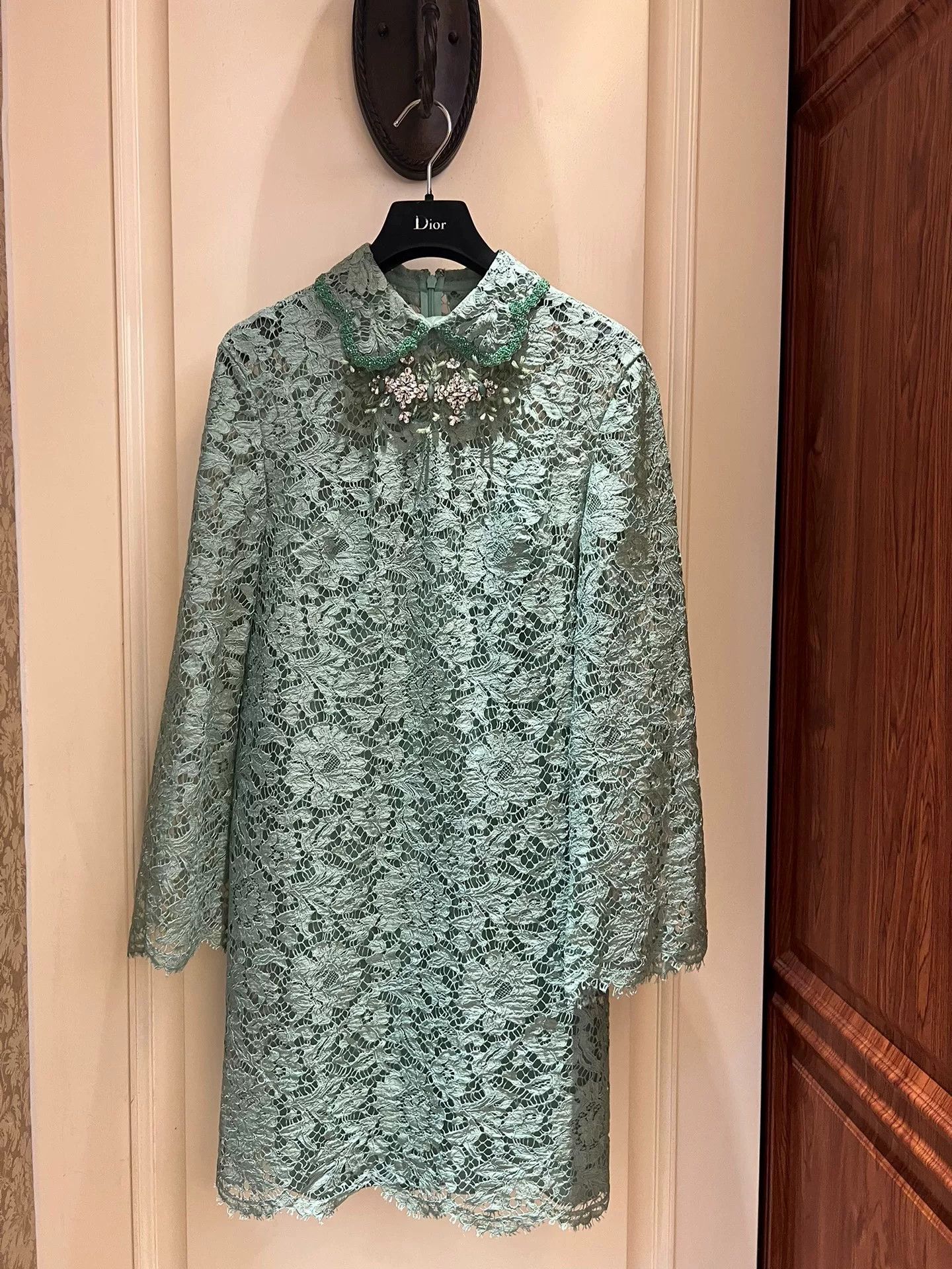 Valentino Green Lace Dress