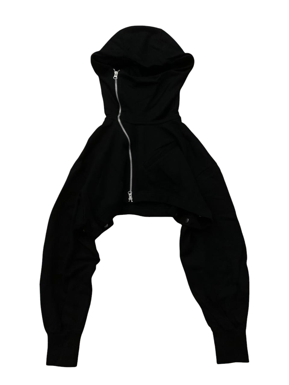 Issey Miyake Zucca • Cropped Asymmetrical Zip Hoodie Avant Garde Size US M / EU 48-50 / 2 - 1 Thumbnail