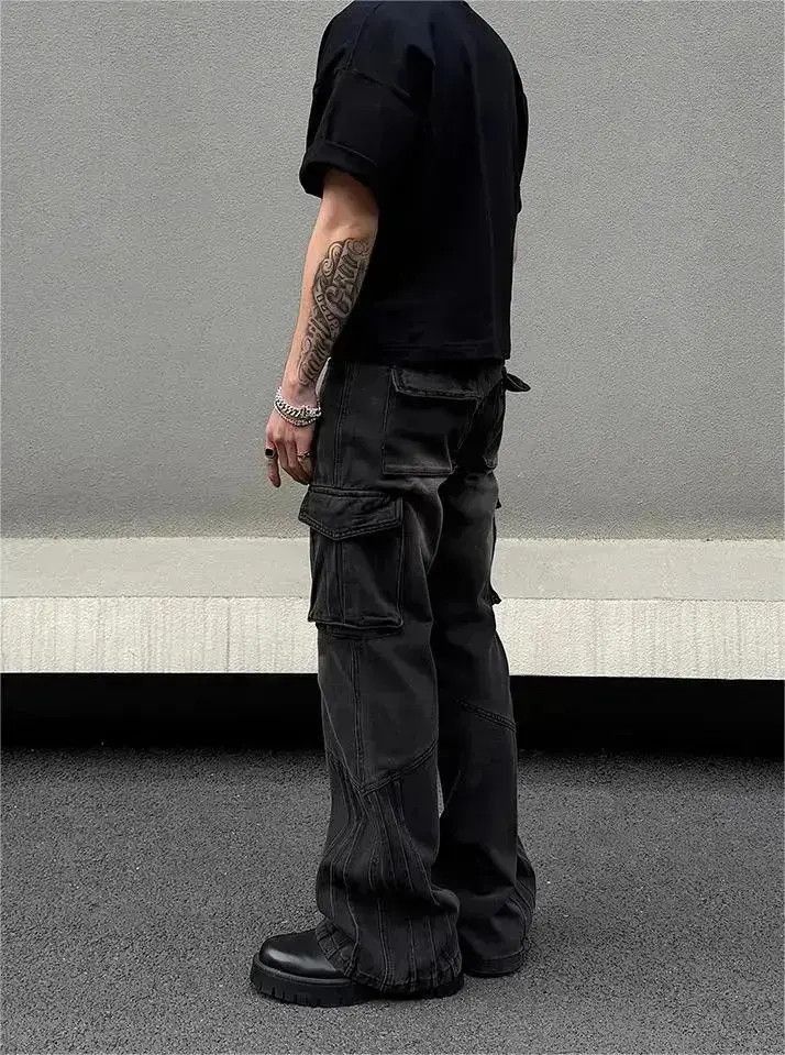 Japanese Brand Black straight pocket jeans Size US 32 / EU 48 - 5 Thumbnail