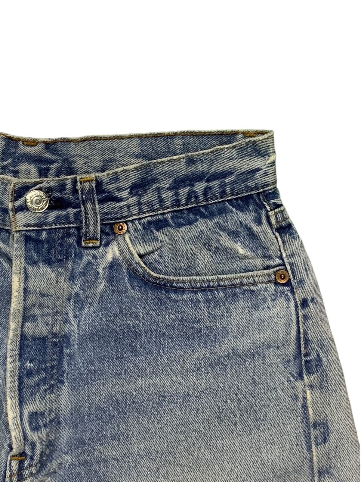 Levi's × Levi's Vintage Clothing Vintage 70s Levis 501 Faded Blue Wash Distressed Jean Shorts Size 28" / US 6 / IT 42 - 5 Thumbnail