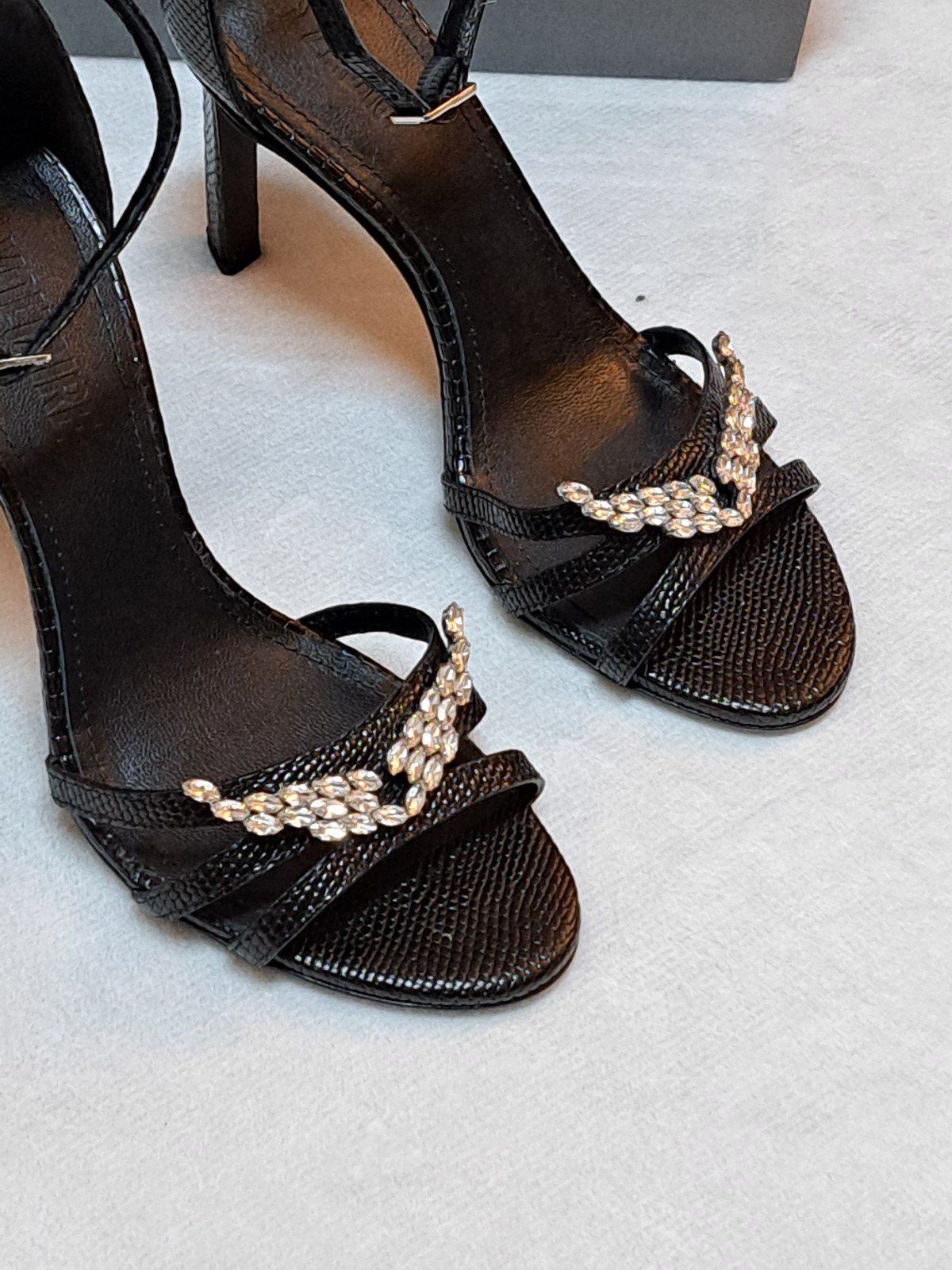 Zadig & Voltaire Amee Wing Embossed Iguana High Heel Sandals