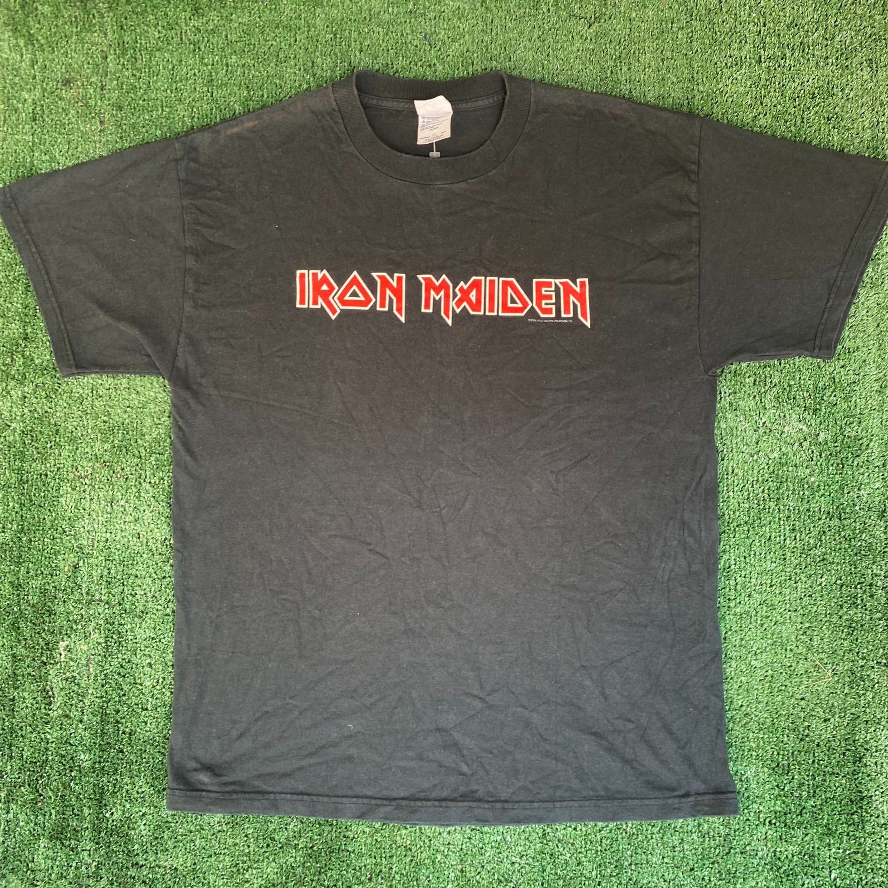 Vintage Y2K Iron Maiden Shirt Punk Logo Heavy Metal Band Tee