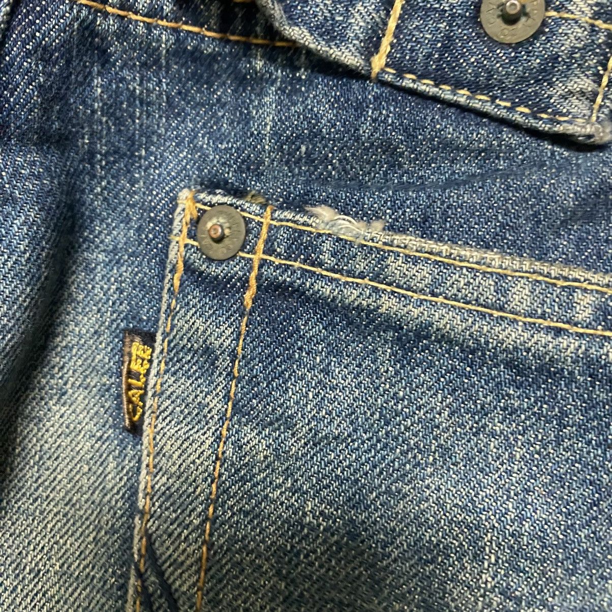Freewheelers CALEE SUPPLY Denim Selvedge Jeans Dirty Blue Repaired Size US 32 / EU 48 - 21 Thumbnail