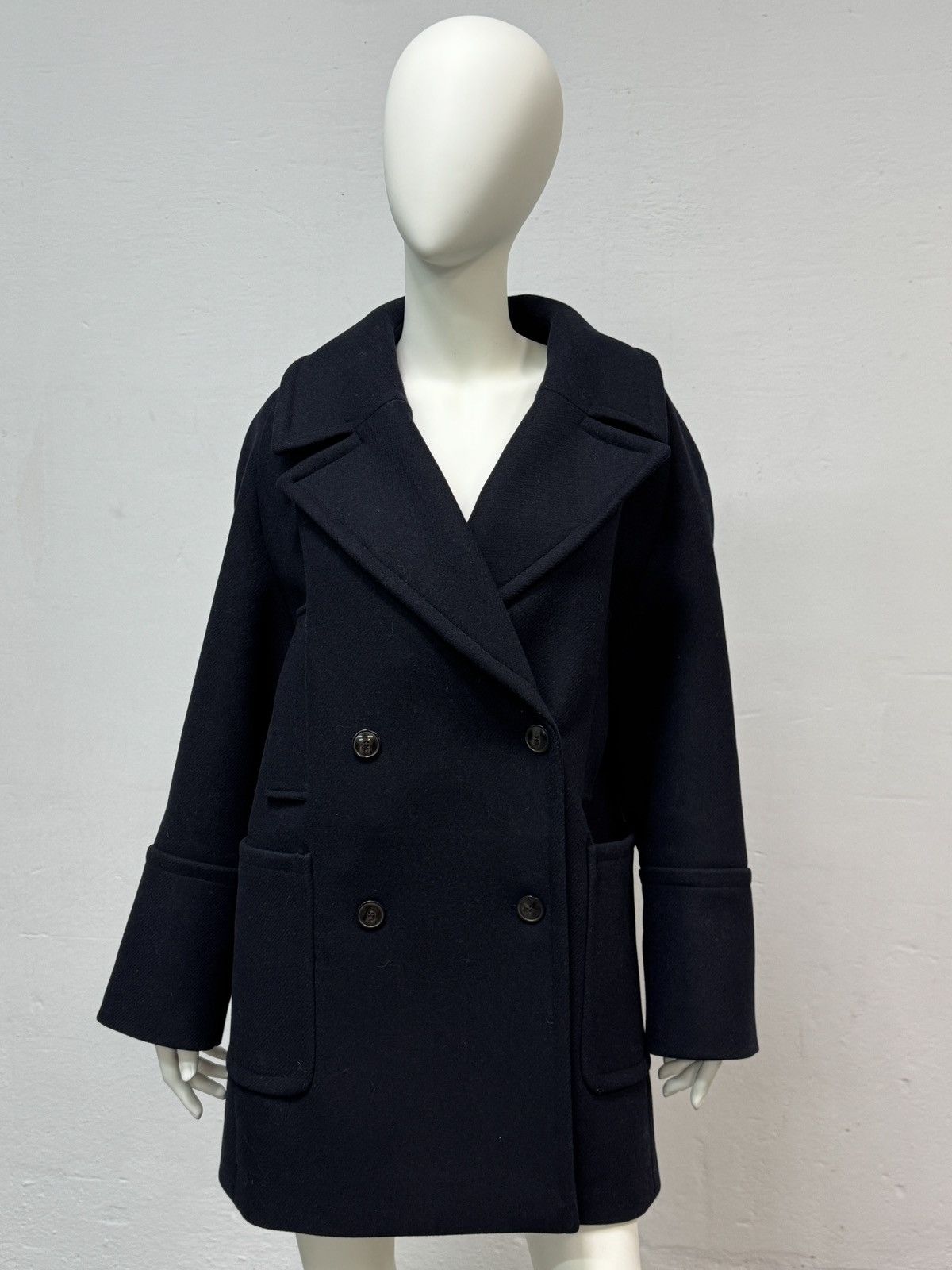 Sezane Sezane Paris Wool Coat Nawy Size M / US 6-8 / IT 42-44 - 15 Thumbnail