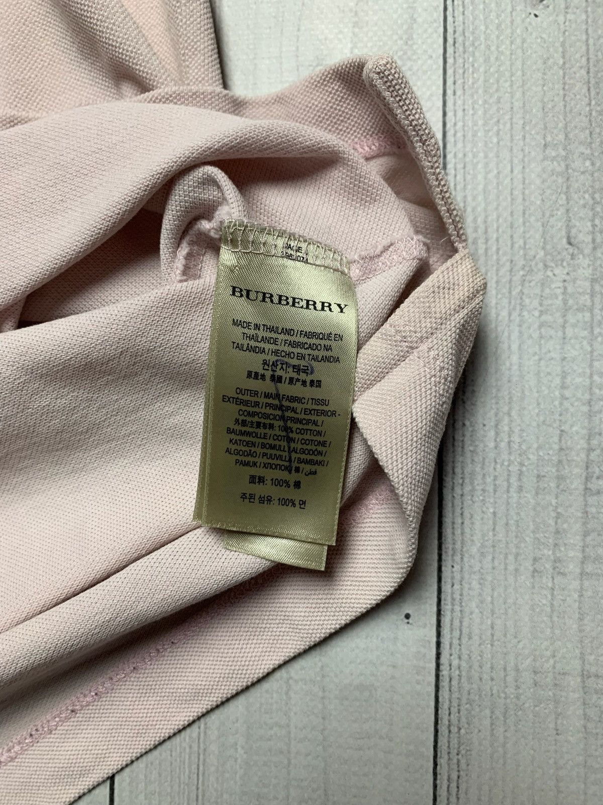 Burberry × Vintage Vintage Burberry polo pink size XL logo Size US XL / EU 56 / 4 - 4 Thumbnail
