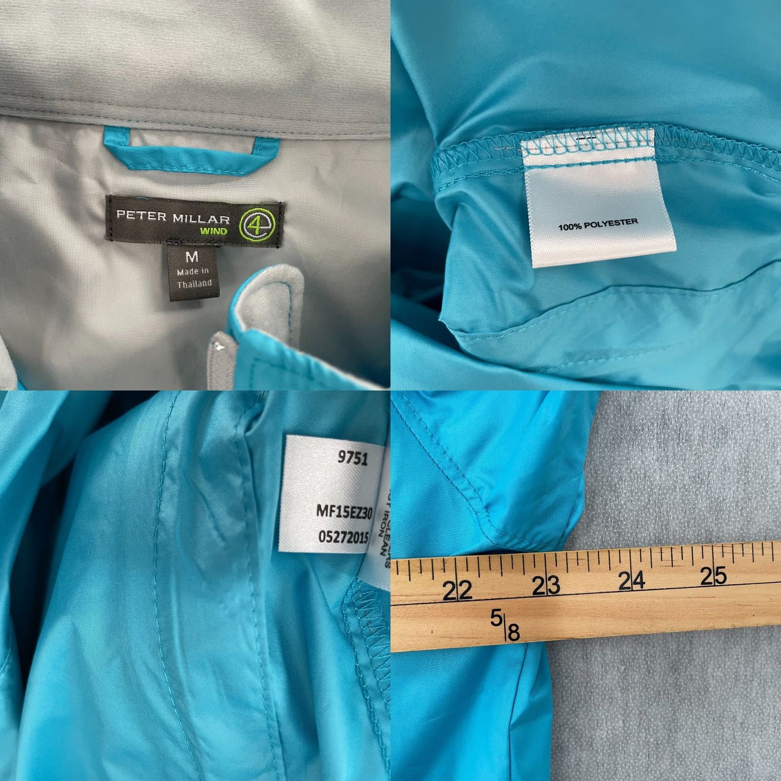 Peter Millar Peter Millar Jacket Adult Medium Blue Element 4 Wind 1/4 Zip Pullover Golf Men M Size US M / EU 48-50 / 2 - 8 Thumbnail