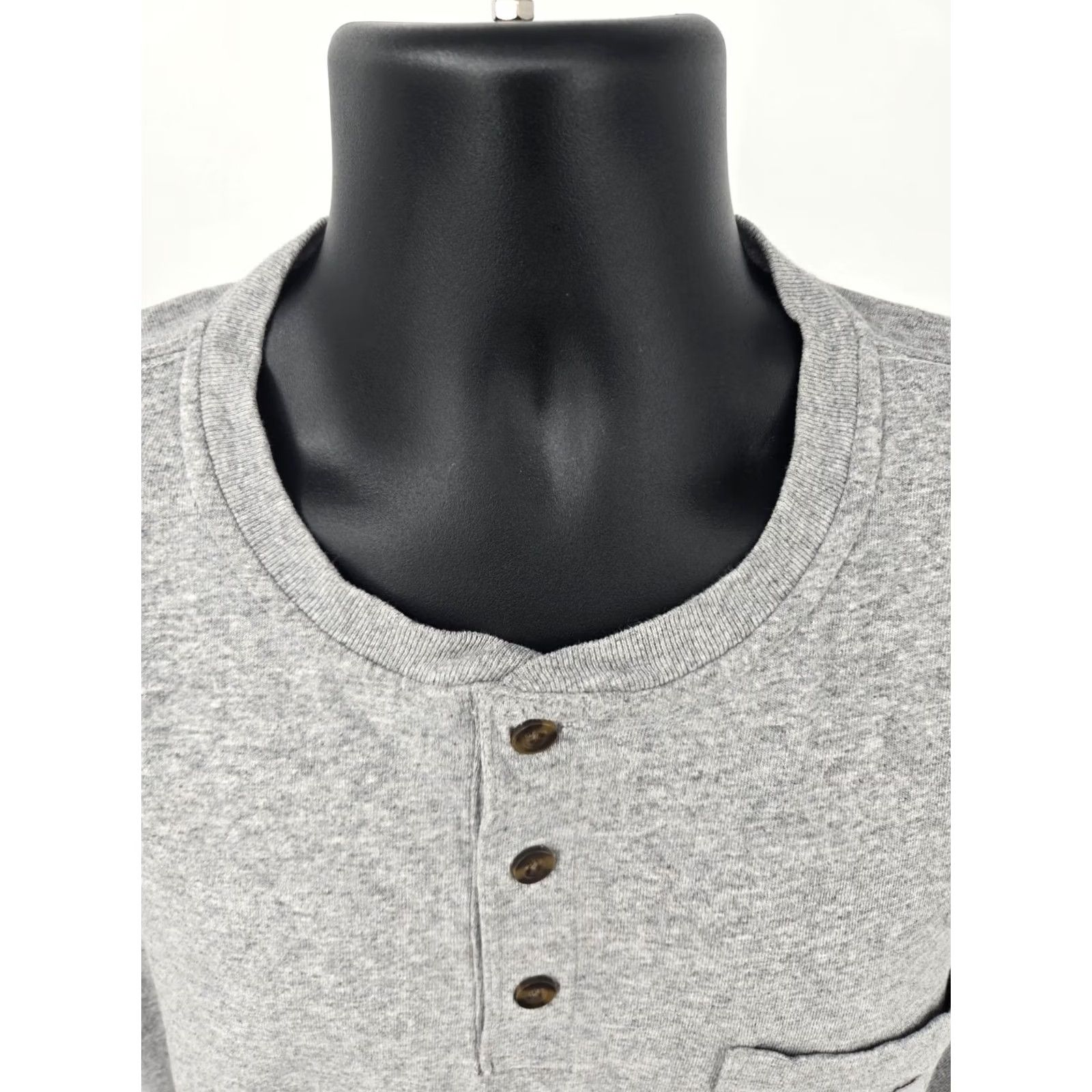 Carhartt Carhartt Henley T-Shirt 2XL Gray Long Sleeve Men XXL Gray Logo Knit Cotton Polyester Shirt Casual Vintage: No, Indoor/Outdoors? Size US XXL / EU 58 / 5 - 7 Thumbnail