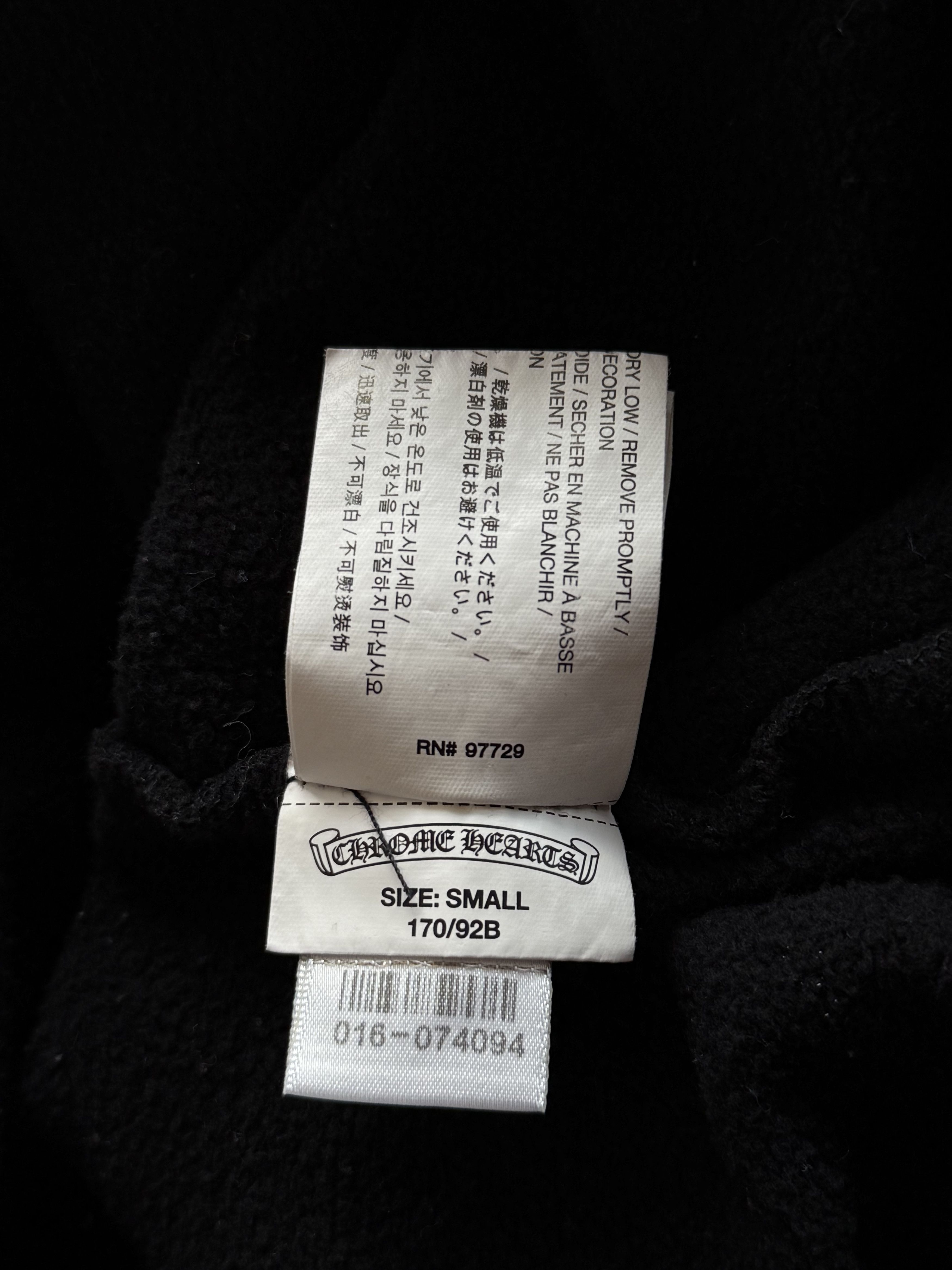 Chrome Hearts Chrome Hearts Black & White Horseshoe Chomper Logo Hoodie Size US S / EU 44-46 / 1 - 6 Thumbnail
