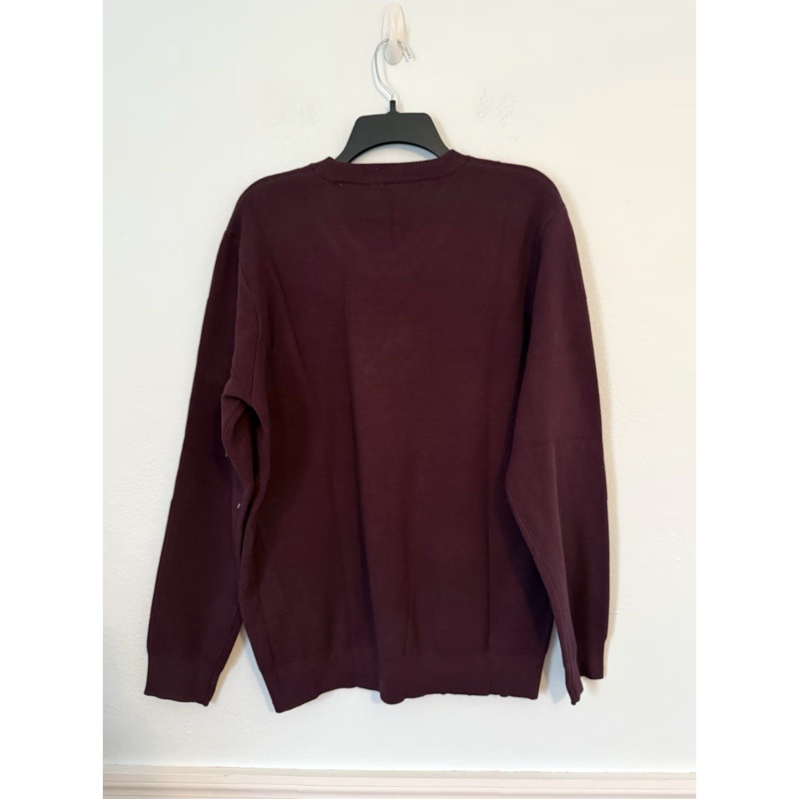 Elie Tahari Elie Tahari Mens Pullover Sweater Crew Neck Purple NWT Viscose Blend 52% Polyester Size US M / EU 48-50 / 2 - 2 Thumbnail