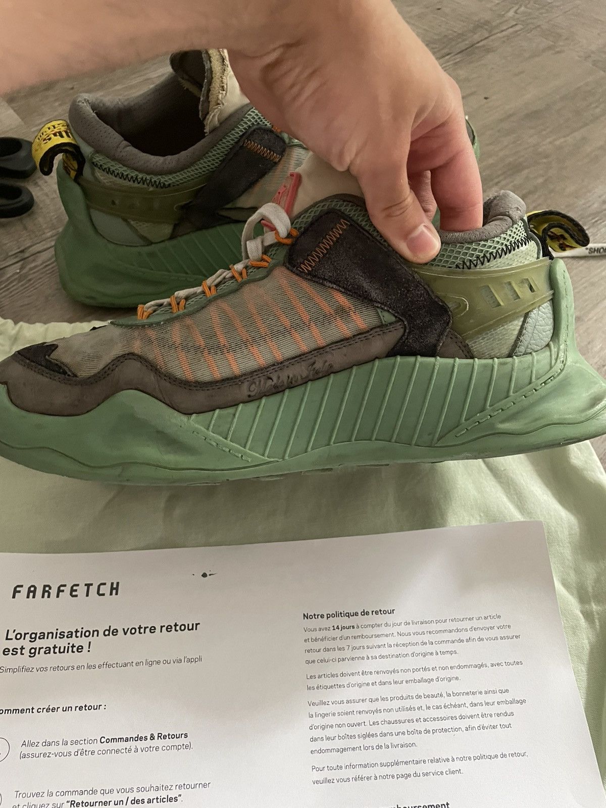 Off-White Off white odsy 1000 green Size US 9.5 / EU 42-43 - 4 Thumbnail