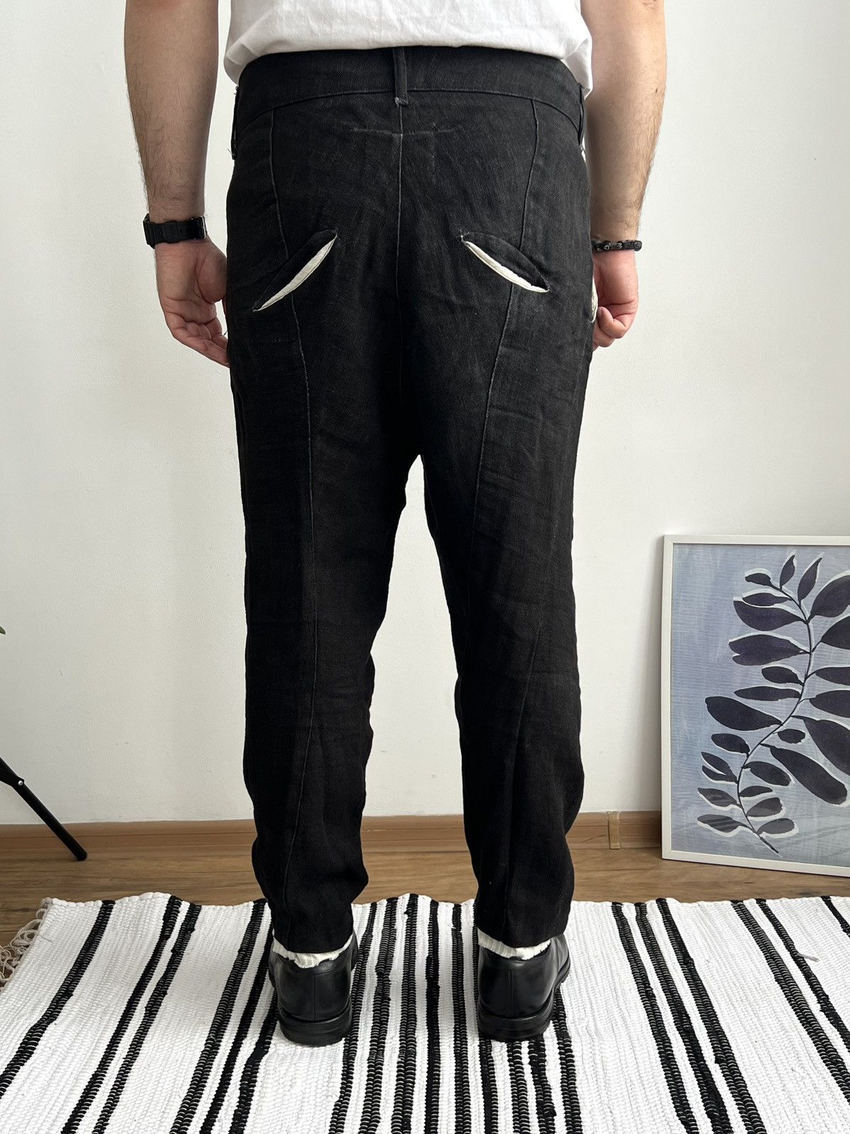 John Alexander Skelton 🔥Marc Point Venezia Heavyweight Linen Trousers Size US 36 / EU 52 - 18 Thumbnail