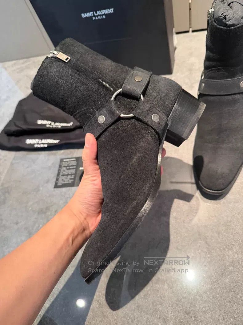 Saint Laurent Paris Saint Laurent Paris Men's black suede side buckle leather Size US 8.5 / EU 41-42 - 3 Thumbnail