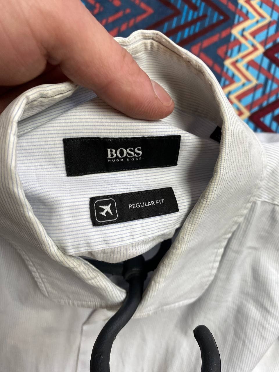 Hugo Boss Vintage Y2K shirt striped Hugo Boss streetwear Size US M / EU 48-50 / 2 - 2 Thumbnail