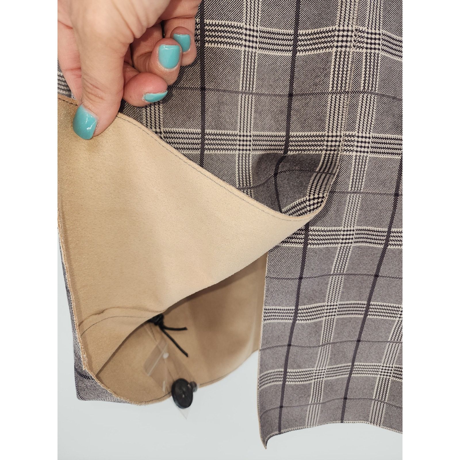 BLANKNYC BlankNYC Plaid Button Front Longline Coat Gray Check Size XS Size XS / US 0-2 / IT 36-38 - 8 Thumbnail