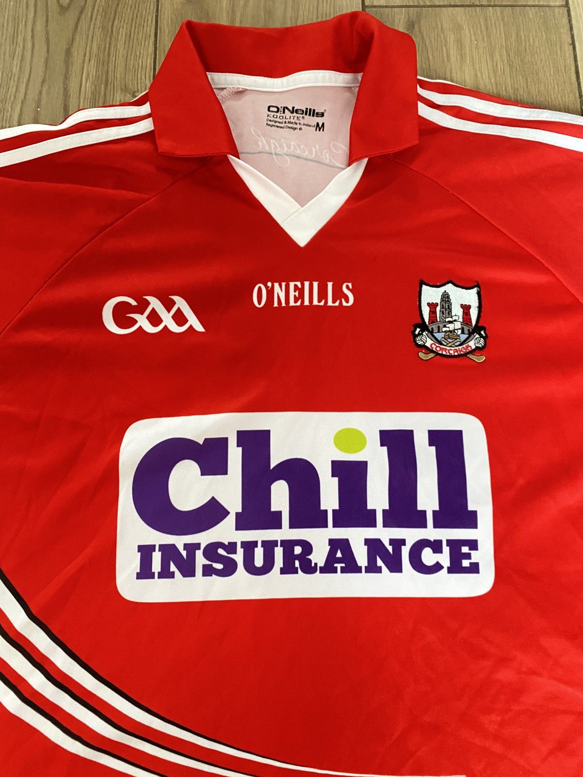 O'Neill cork gaa 2016-2018 home jersey chill insurance Size US M / EU 48-50 / 2 - 2 Thumbnail