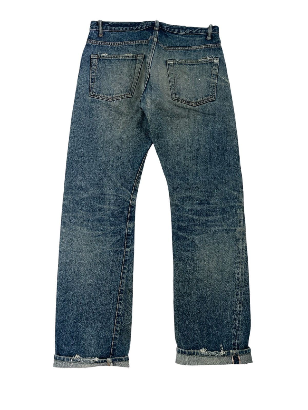 Japanese Brand × Jean × Ships Jet Blue BIDDING OFFER Vintage Ships Jet Blue Redline Selvedge Jeans Size US 31 - 2 Thumbnail