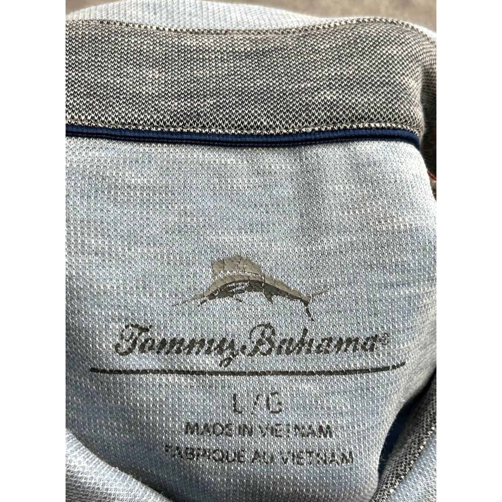 Tommy Bahama Tommy Bahama Polo Shirt Mens Large Gray Side Slit Resort Golf Tennis Performance Size US L / EU 52-54 / 3 - 4 Thumbnail