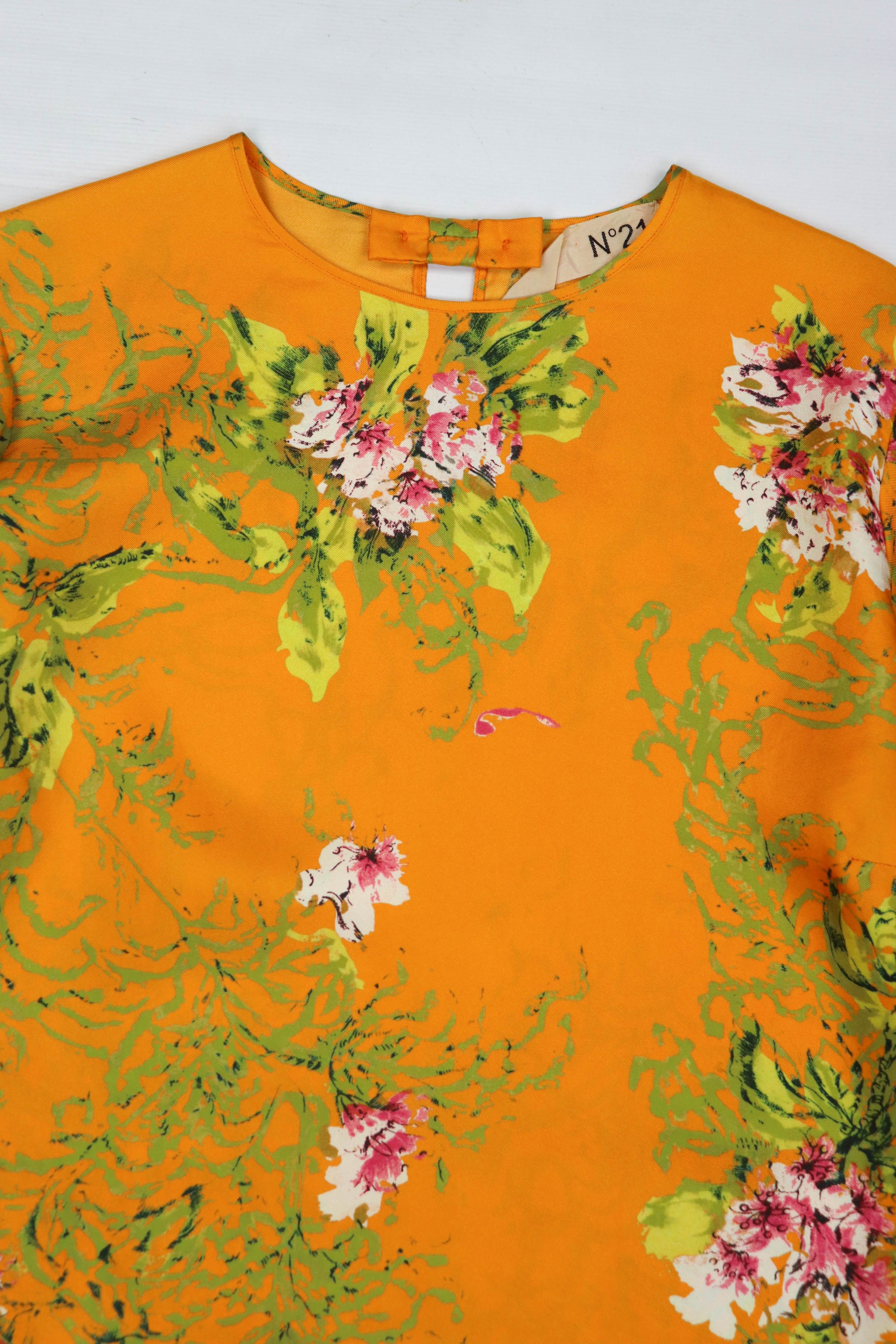 No. 21 No. 21 Yellow Floral Printed Graphics Silk LS Blouse Shirt Size S / US 4 / IT 40 - 3 Thumbnail