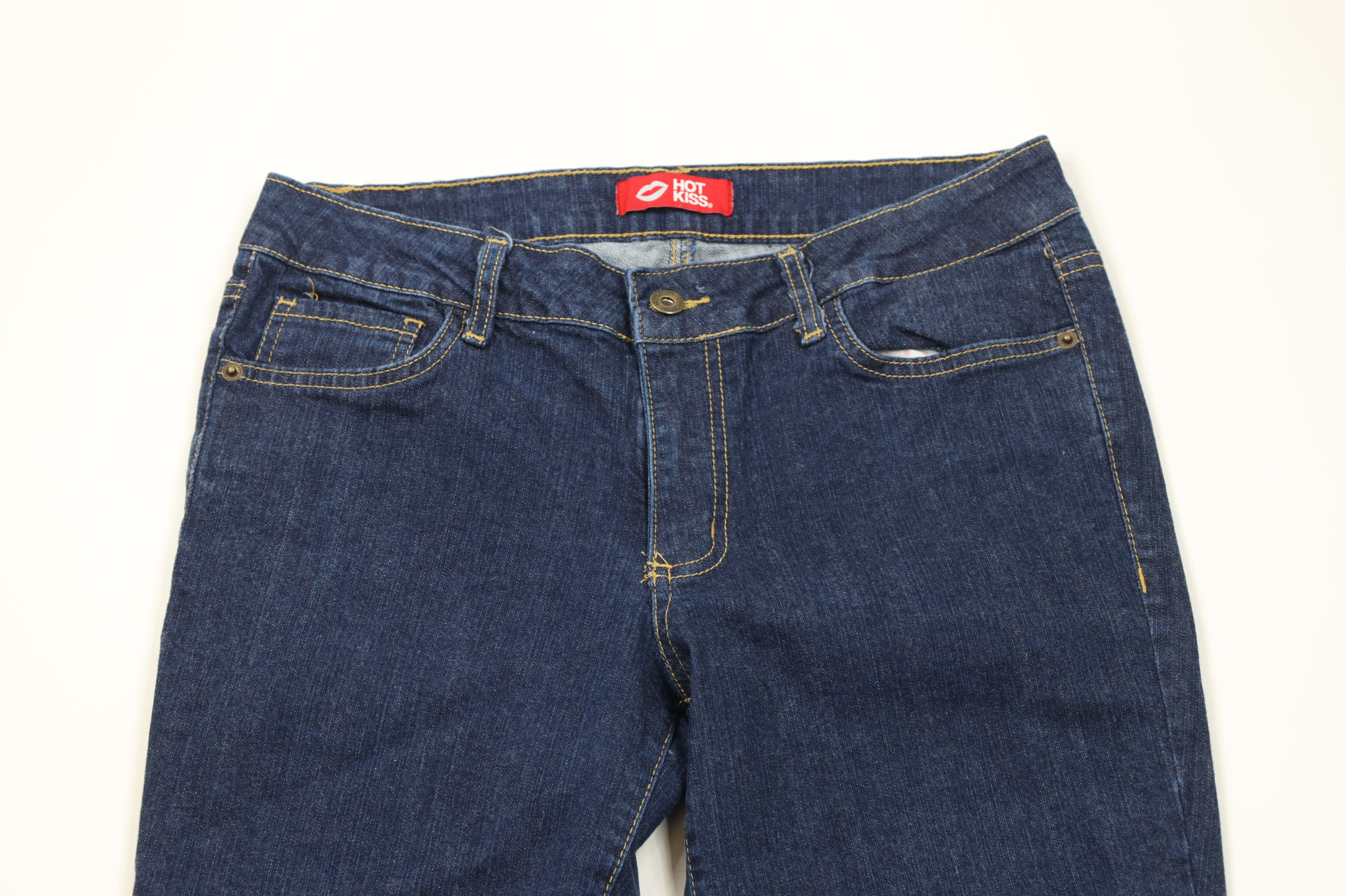Vintage Vintage 90s Y2K Babydoll Stretch Wide Leg Bell Bottoms Jeans Size 32" / US 10 / IT 46 - 2 Thumbnail