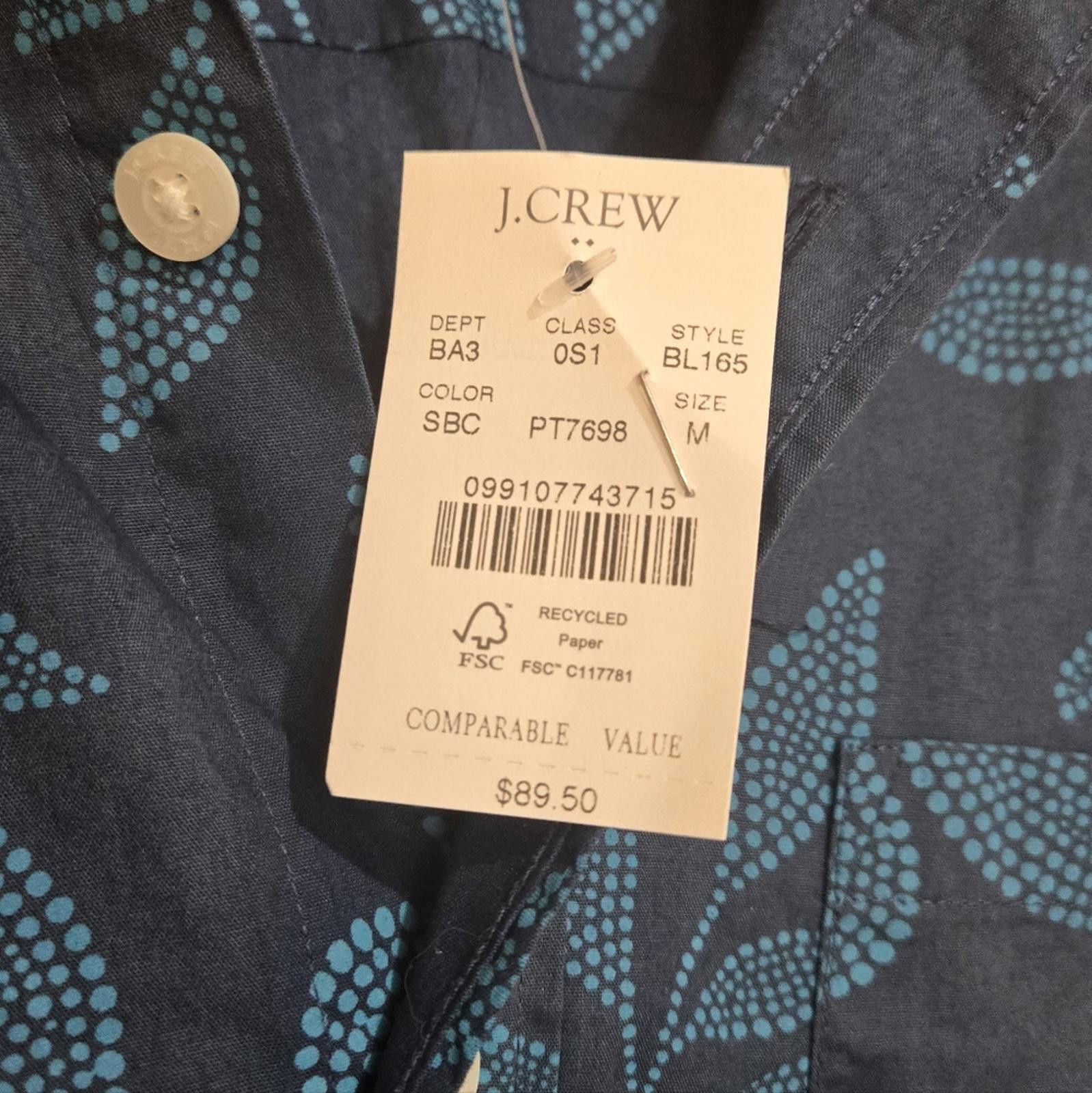 J.Crew J Crew Short-sleeve printed flex casual shirt Size US M / EU 48-50 / 2 - 3 Thumbnail