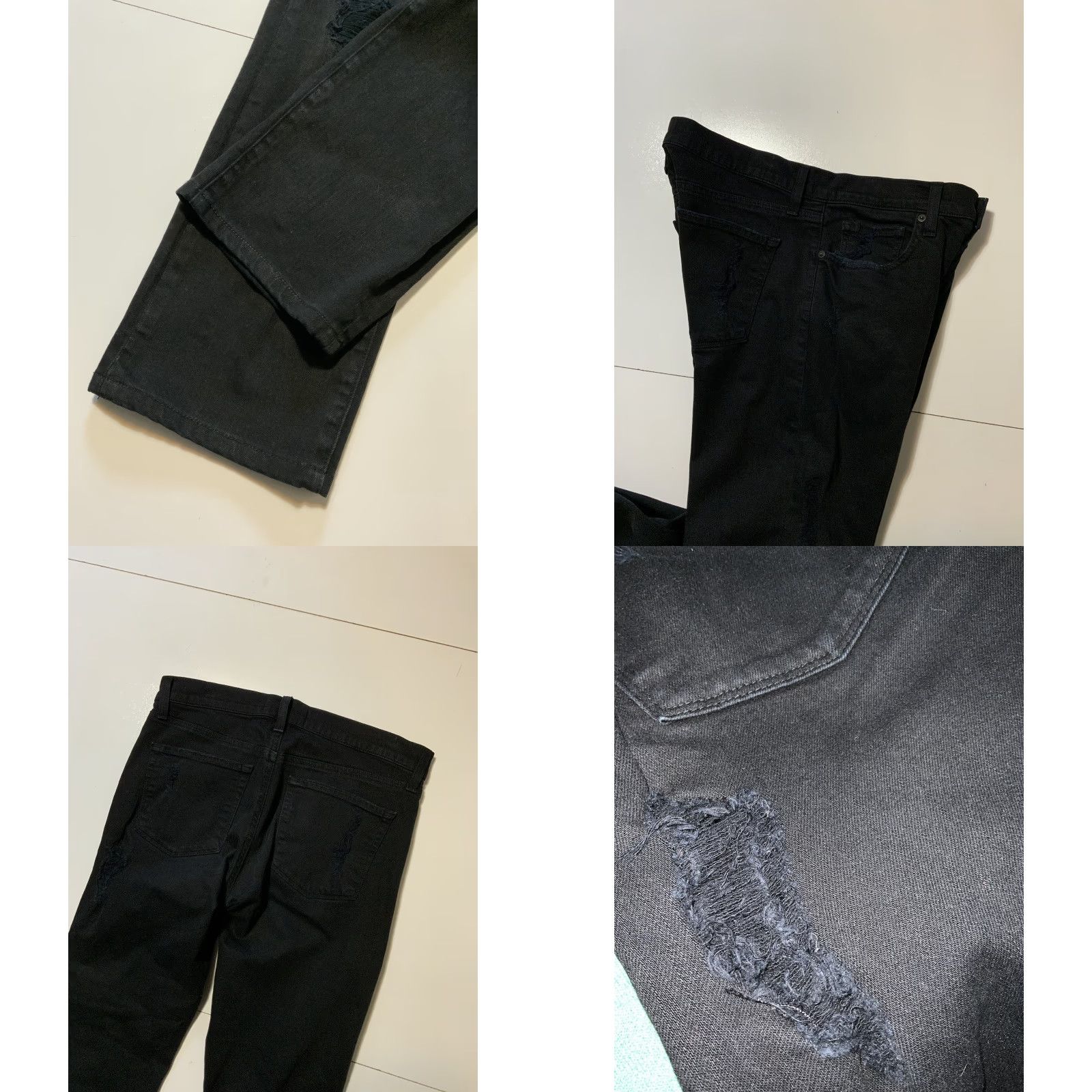 J Brand J Brand Tyler Black Solace Distressed Slim Fit Mens Denim Jeans Sz. 30 Size US 30 / EU 46 - 8 Thumbnail