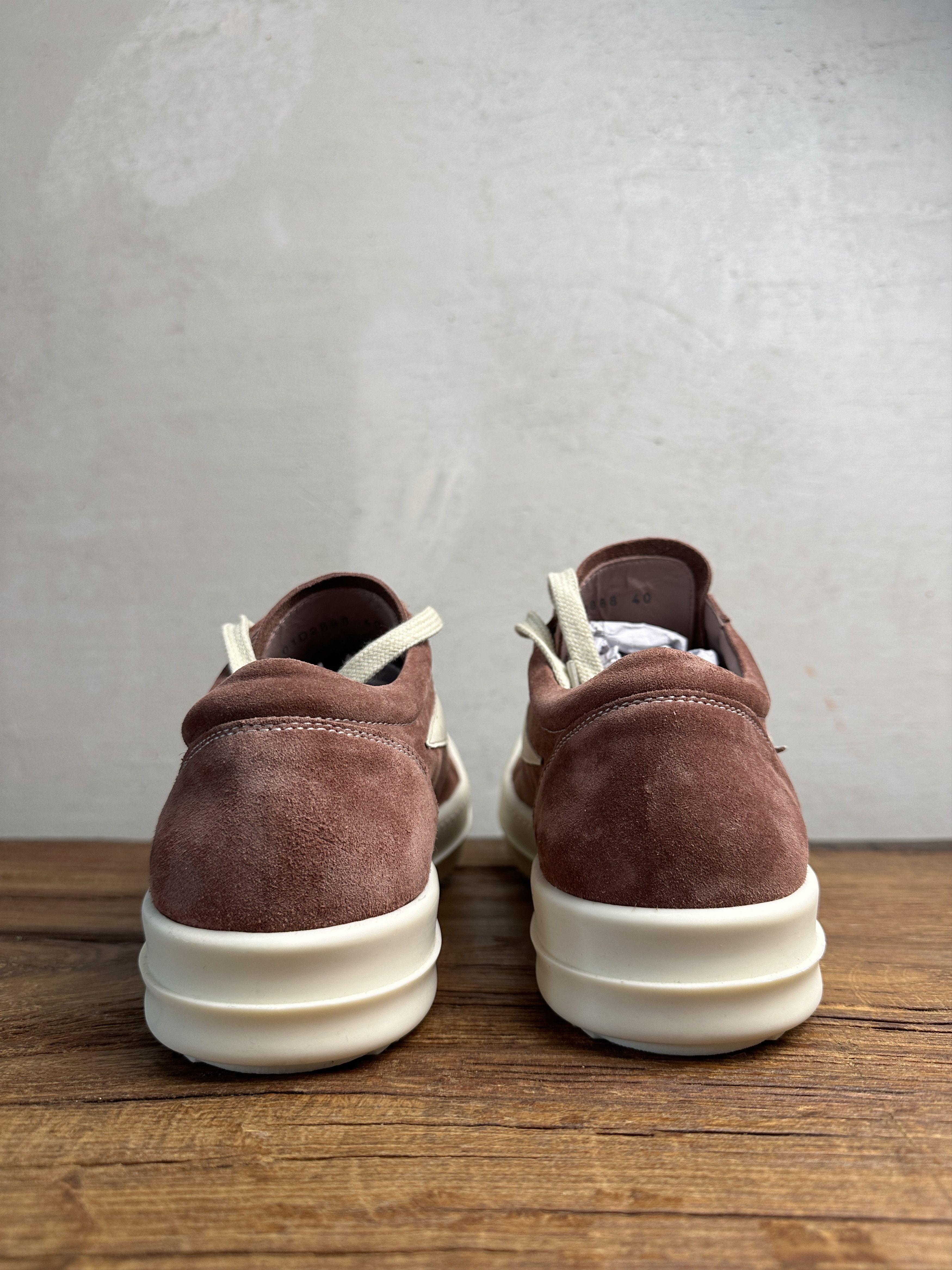 Rick Owens Rick Owens Vintage Suede Sneaker (Clay/Milk) Size US 11 / IT 41 - 12 Thumbnail
