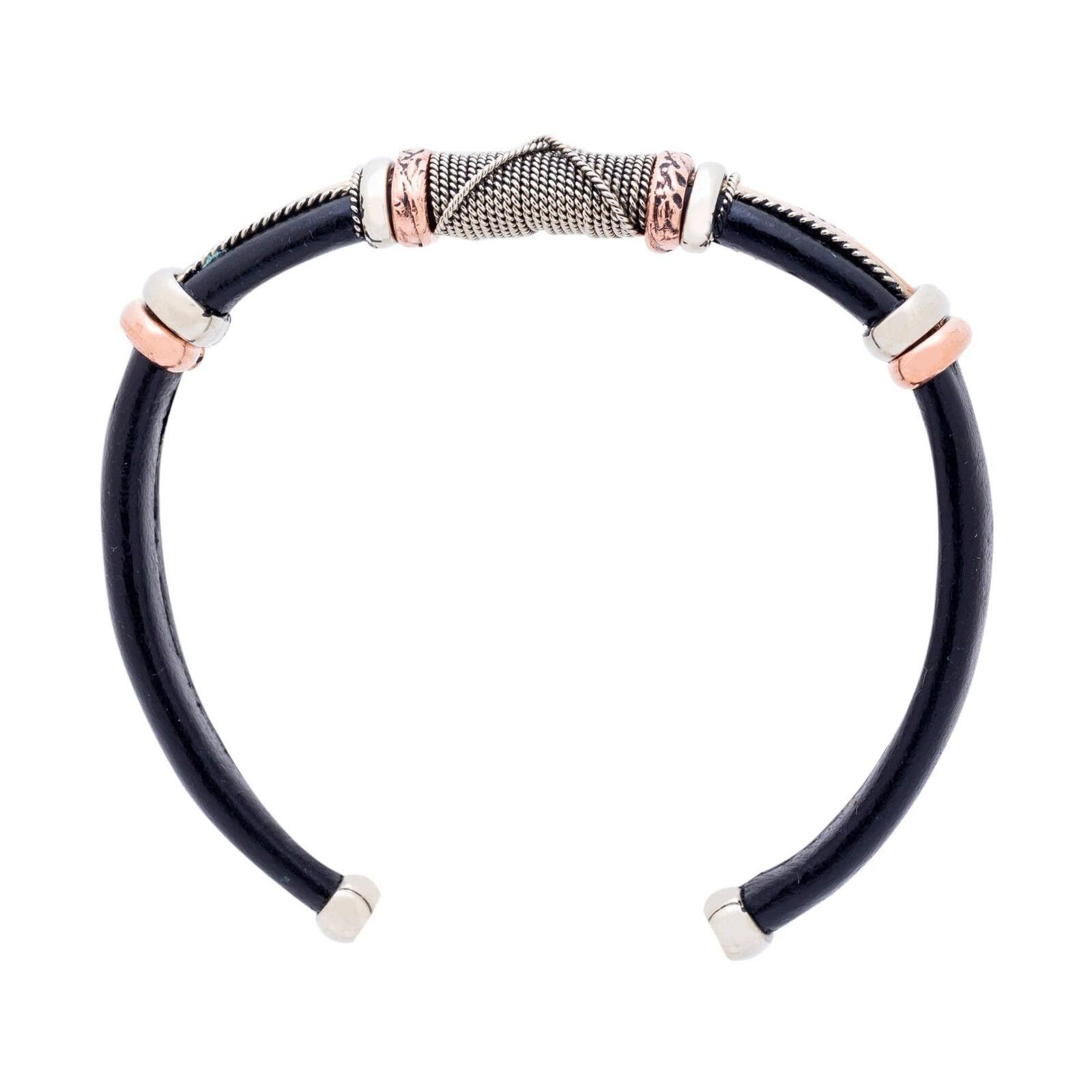 Other Unique Leather Bracelet, Black Size ONE SIZE - 4 Thumbnail