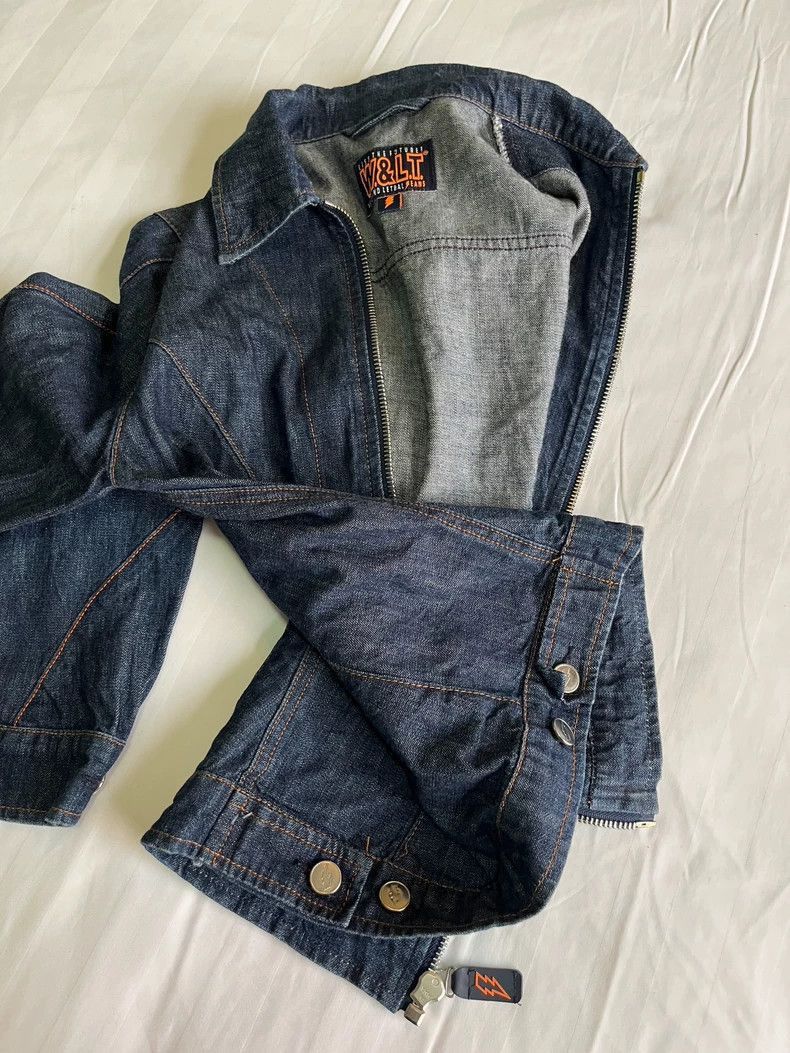 Walter Van Beirendonck Walter Van Beirendonck Denim Jacket with Orange Accents-250 Size M / US 6-8 / IT 42-44 - 6 Thumbnail