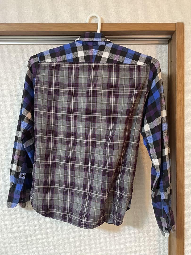 Beams Plus BEAMS Checked Flannel Shirt Purple Blue Plaid Pattern Size US M / EU 48-50 / 2 - 3 Thumbnail