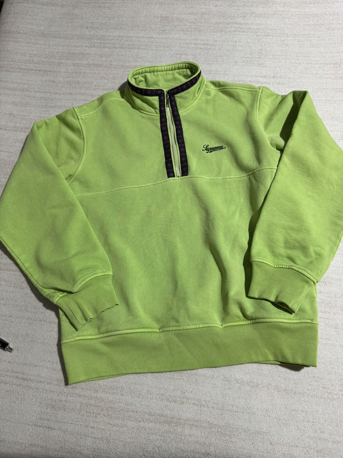 Supreme Overdyed Half Zip Sweatshirt | Grailed